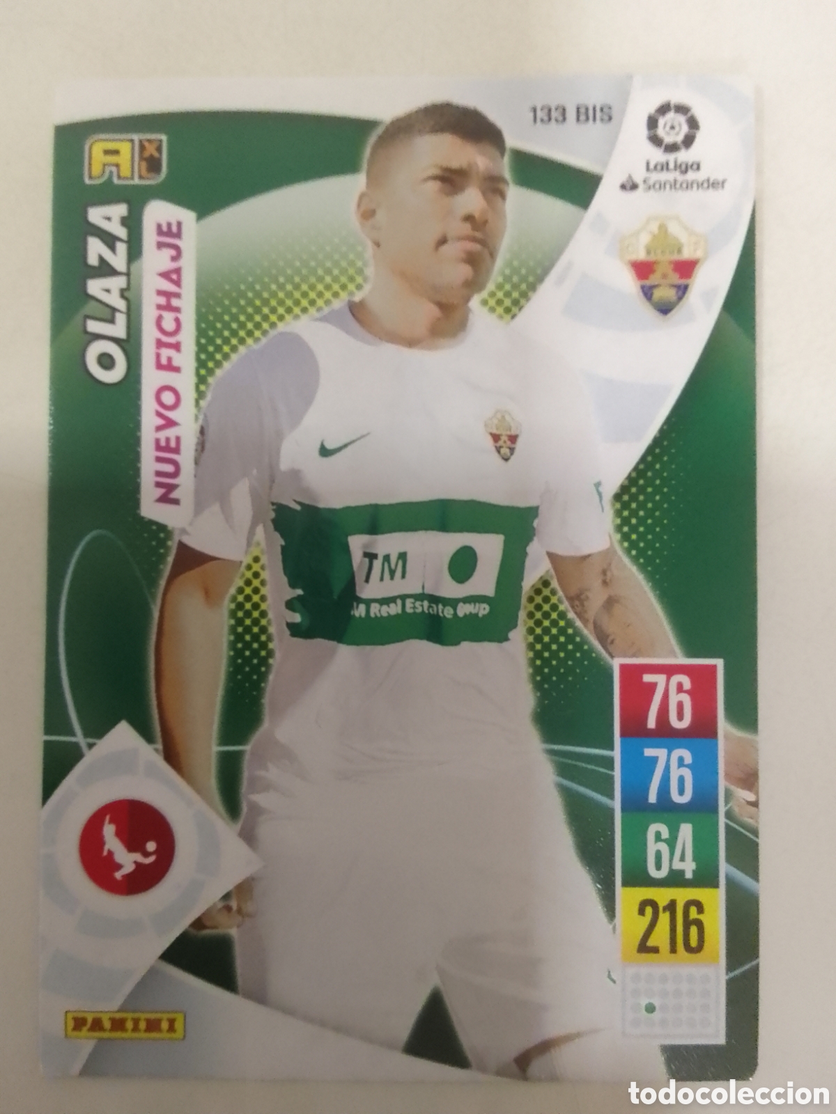 Cromos de F&uacute;tbol: Adrenalyn 2021-22 n&deg; 133 BIS Olaza &bull; Elche. NUEVO FICHAJE.