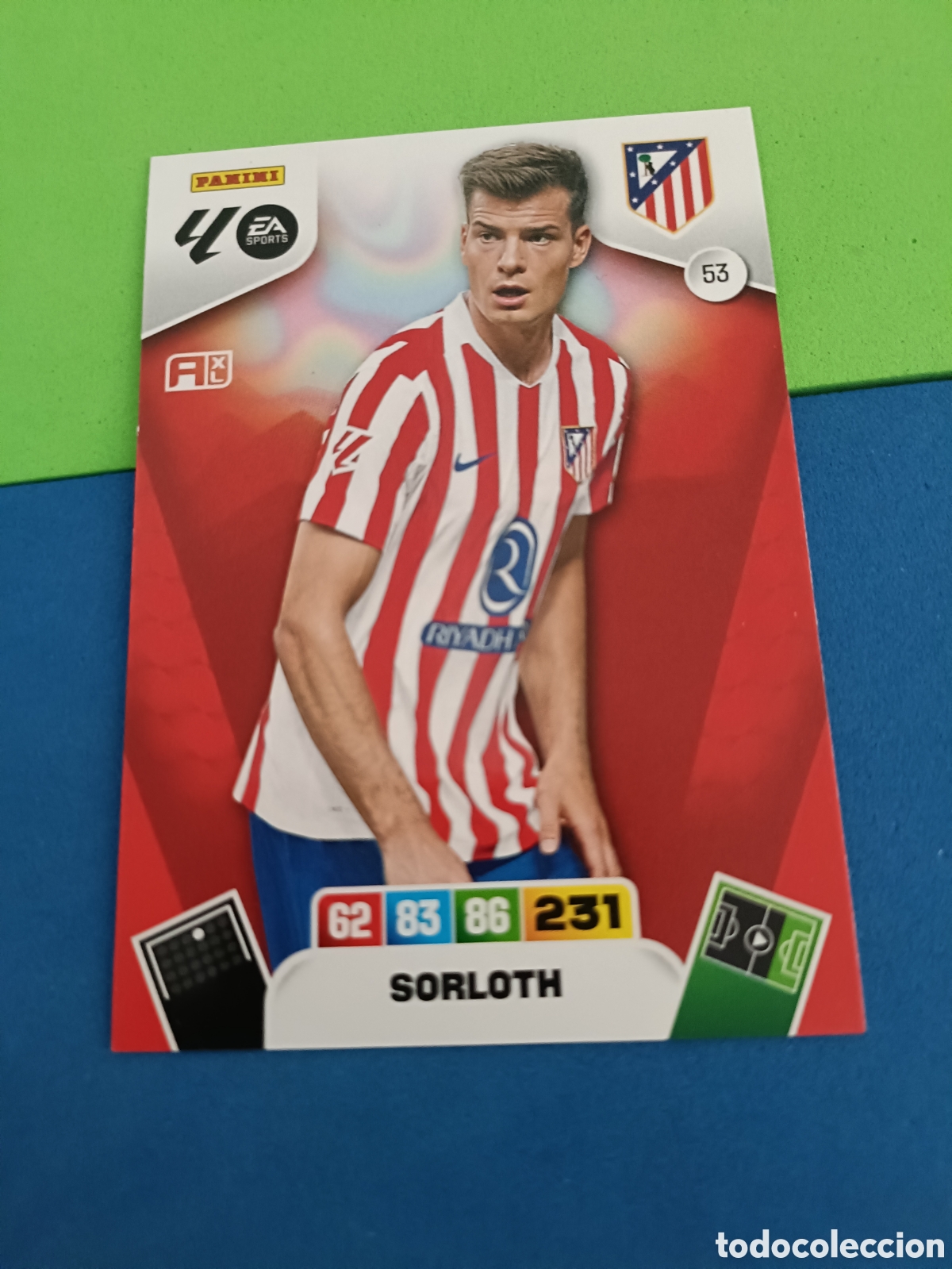Cromos de F&uacute;tbol: ADRENALYN XL 2025 2026 25 26 Panini Liga - 53 Sorloth Atl&eacute;tico Madrid