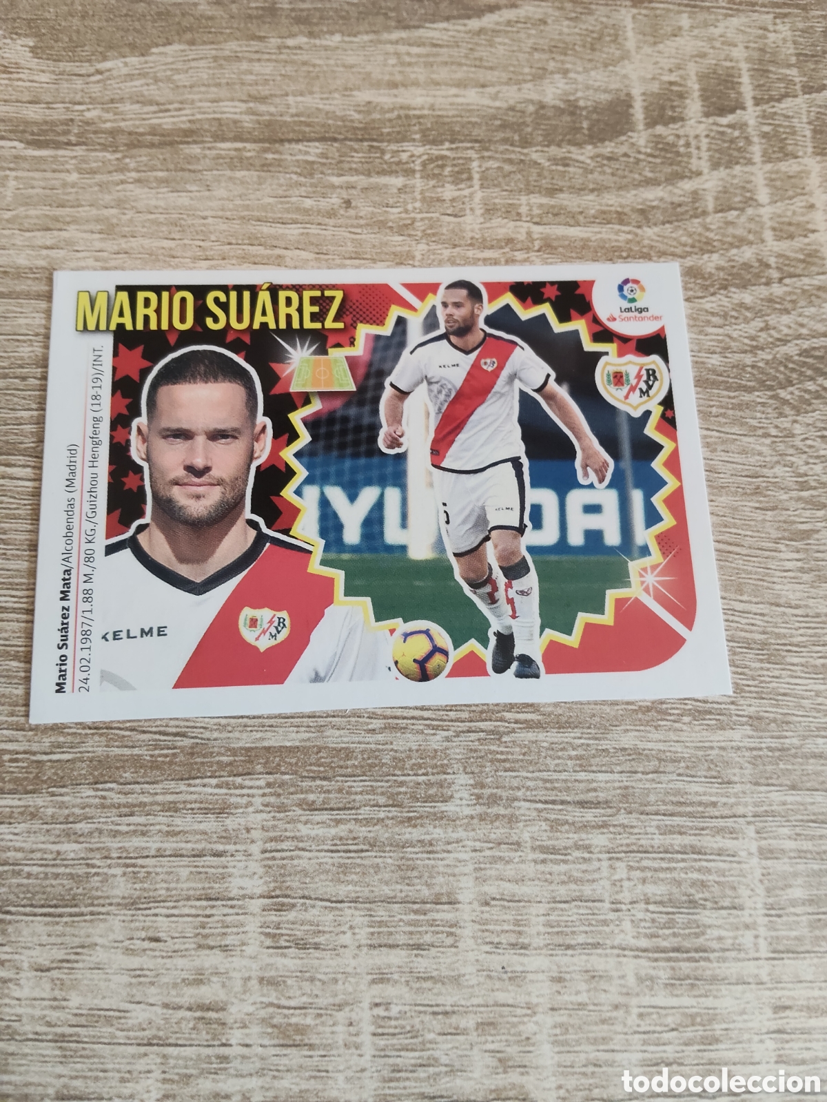 Cromos de F&uacute;tbol: Mario Su&aacute;rez Rayo Vallecano fichaje de invierno liga 2018 2019 18 19 ediciones este