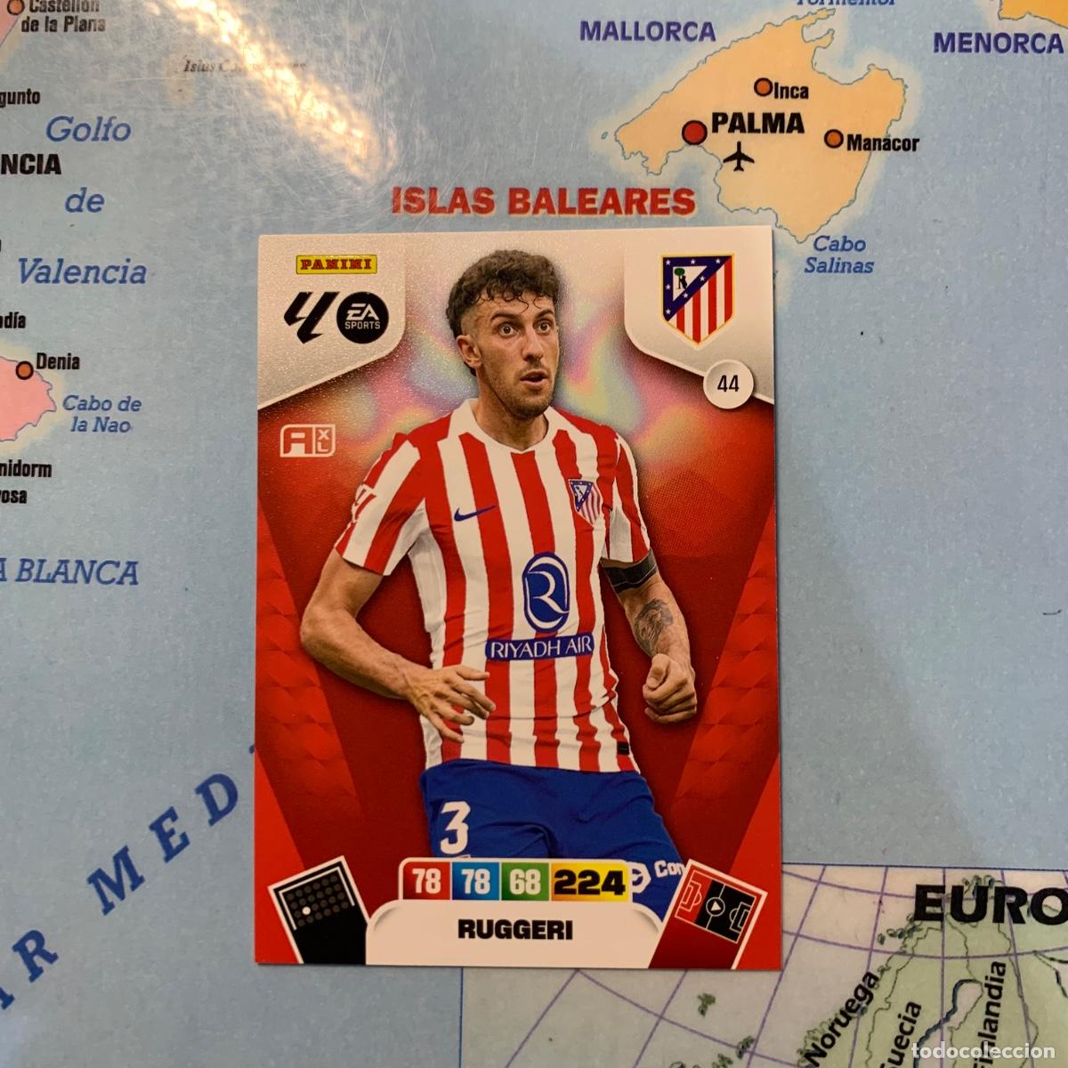 Cromos de F&uacute;tbol: Ruggeri n&uacute;mero 44 del Atl&eacute;tico de Madrid cromo adrenalyn XL 25-26 2025-2026