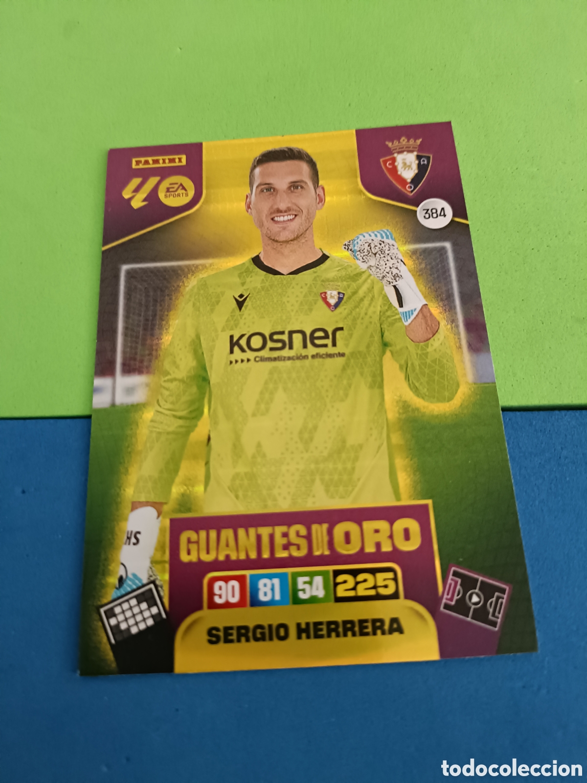 Cromos de F&uacute;tbol: ADRENALYN XL 2025 2026 25 26 Panini Liga - GUANTES DE ORO 384 Sergio Herrera