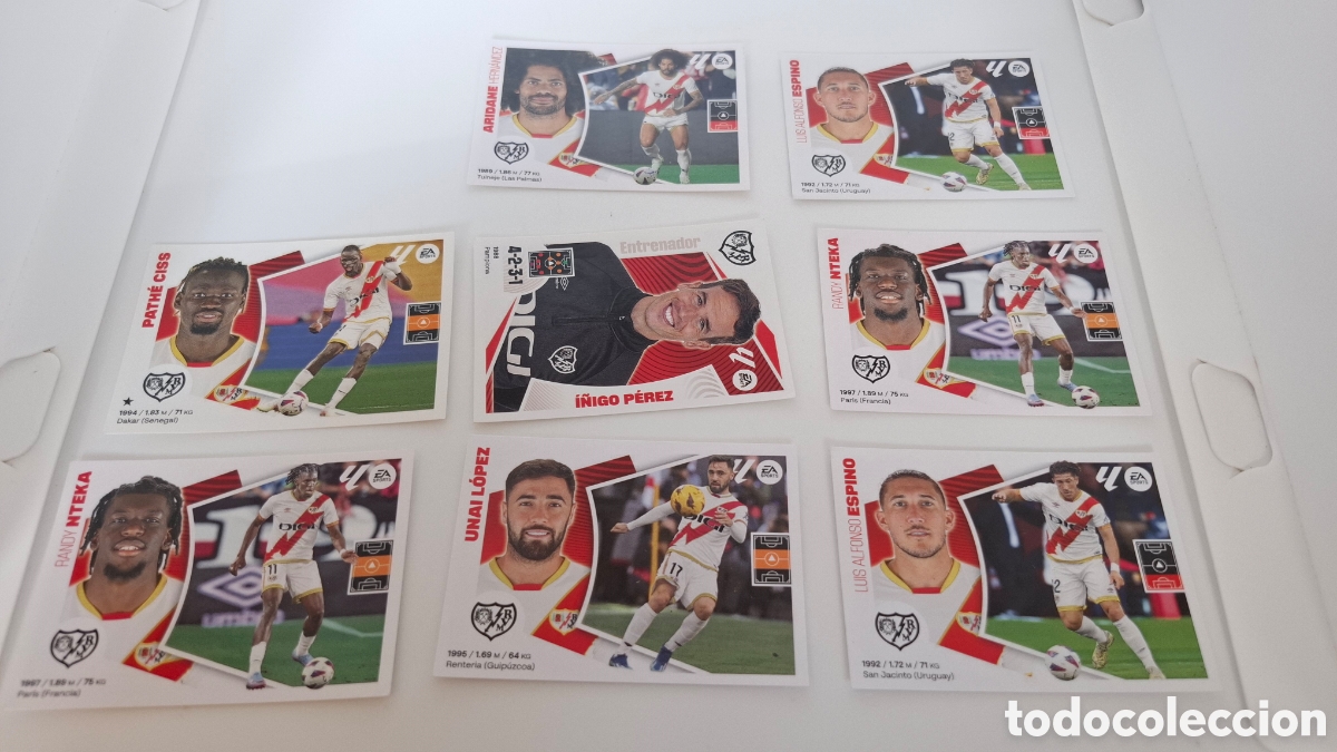 Cromos de Futebol: LOTE CROMOS LIGA ESTE 2024 2025 RAYO VALLECANO SIN PEGAR