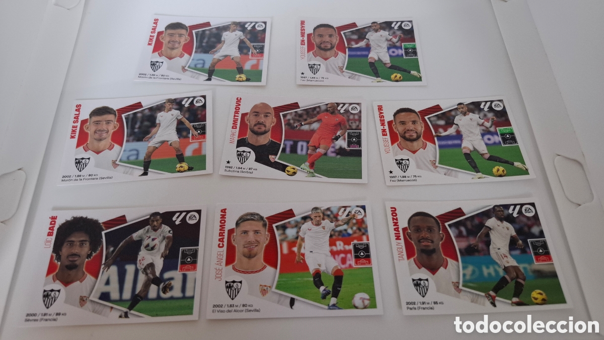 Cromos de F&uacute;tbol: LOTE CROMOS LIGA ESTE 2024 2025 SEVILLA SIN PEGAR