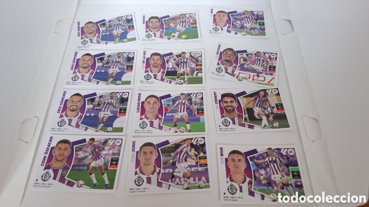 Football Stickers: LOTE CROMOS LIGA ESTE 2024 2025 VALLADOLID SIN PEGAR