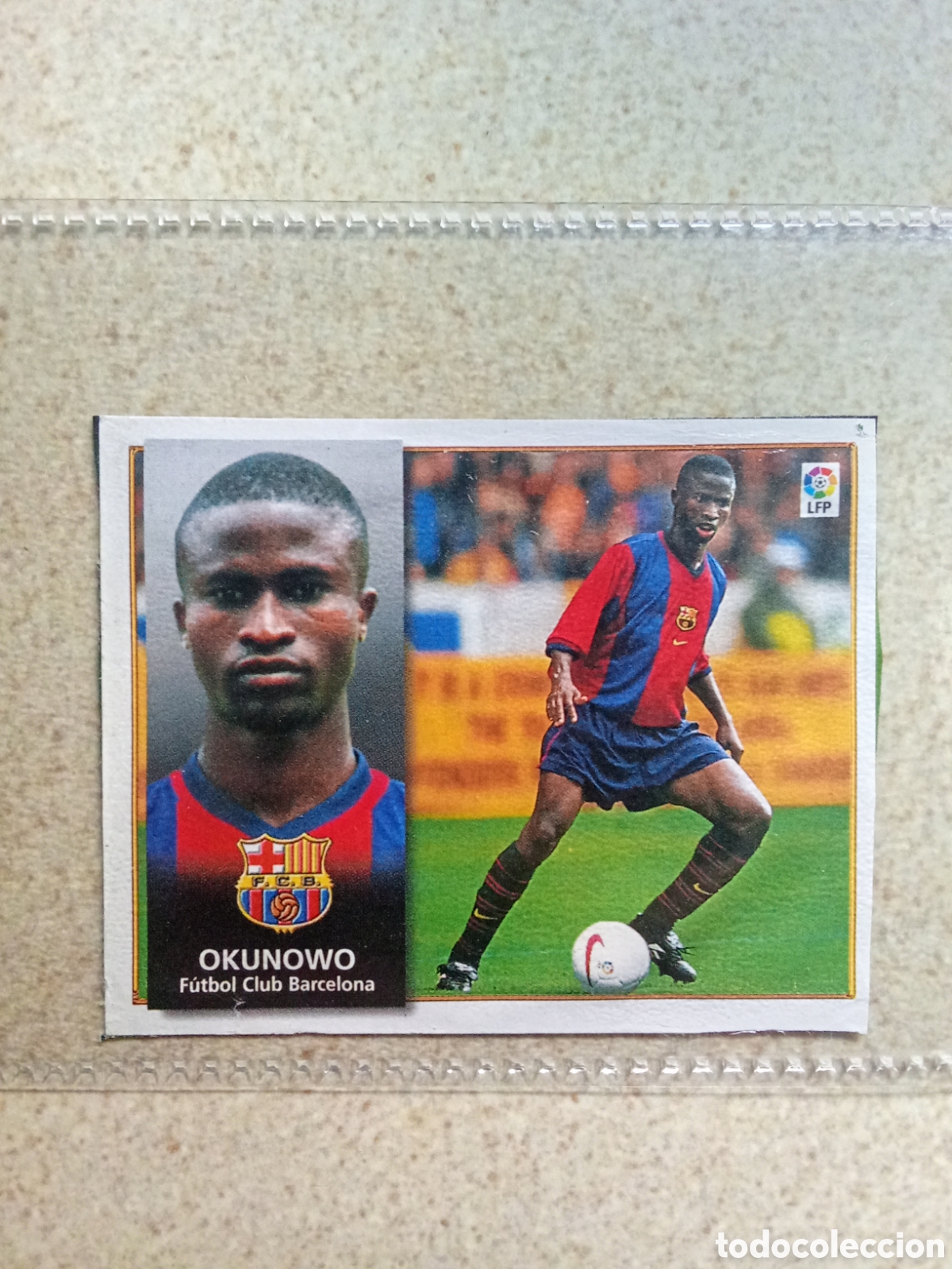 Football Stickers: OKUNOWO BARCELONA FICHAJE 28 LIGA ESTE 1998/99 98 99 DESPEGADO