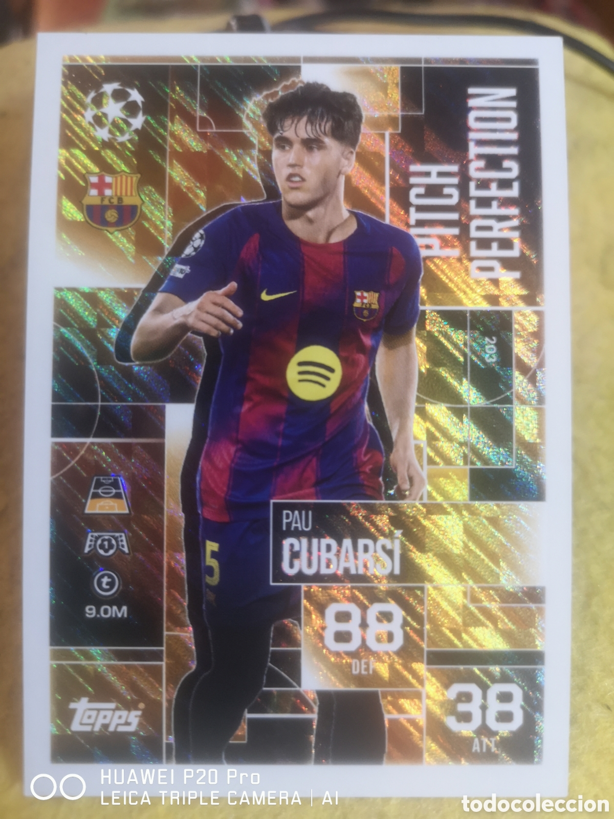 Cromos de F&uacute;tbol: MATCH ATTAX EXTRA 2025 2026 PAU CUBARS&Iacute; PITCH PERFECTION 203 BARCELONA