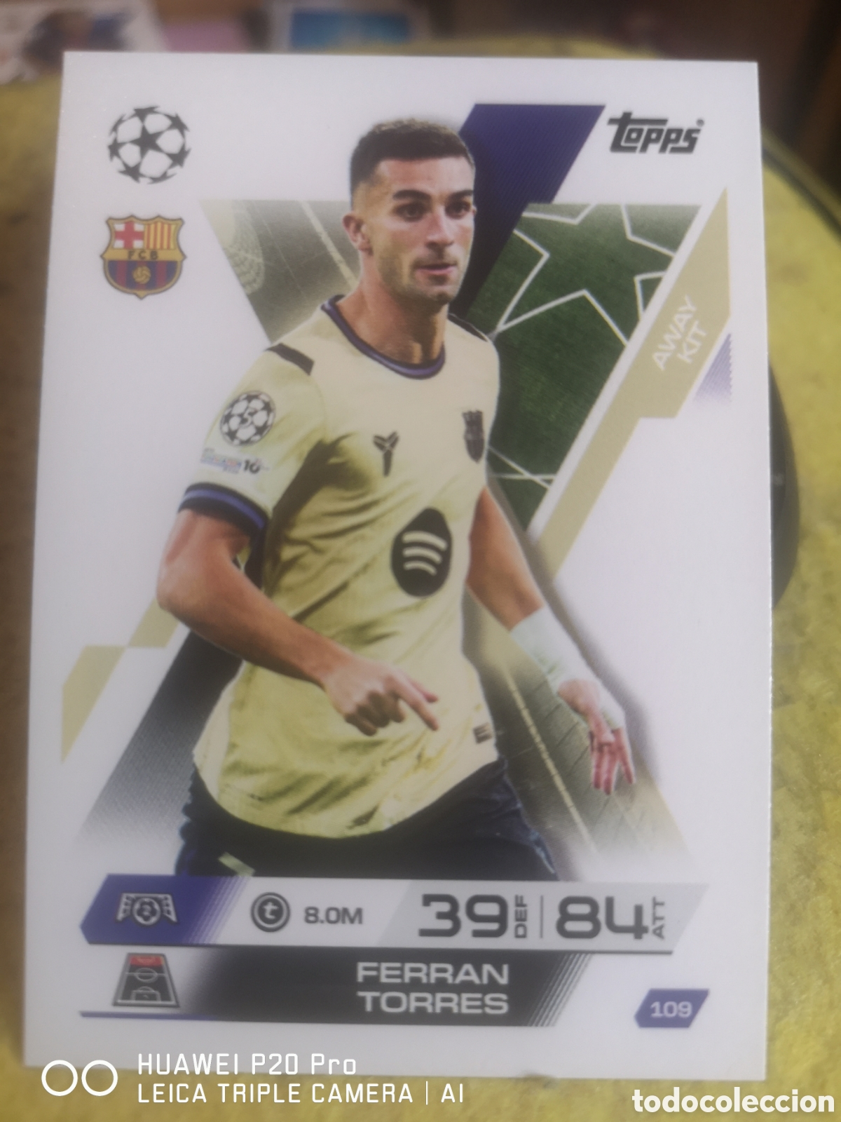 Cromos de F&uacute;tbol: MATCH ATTAX EXTRA 2025 2026 AWAY KIT FERRAN TORRES BARCELONA 109