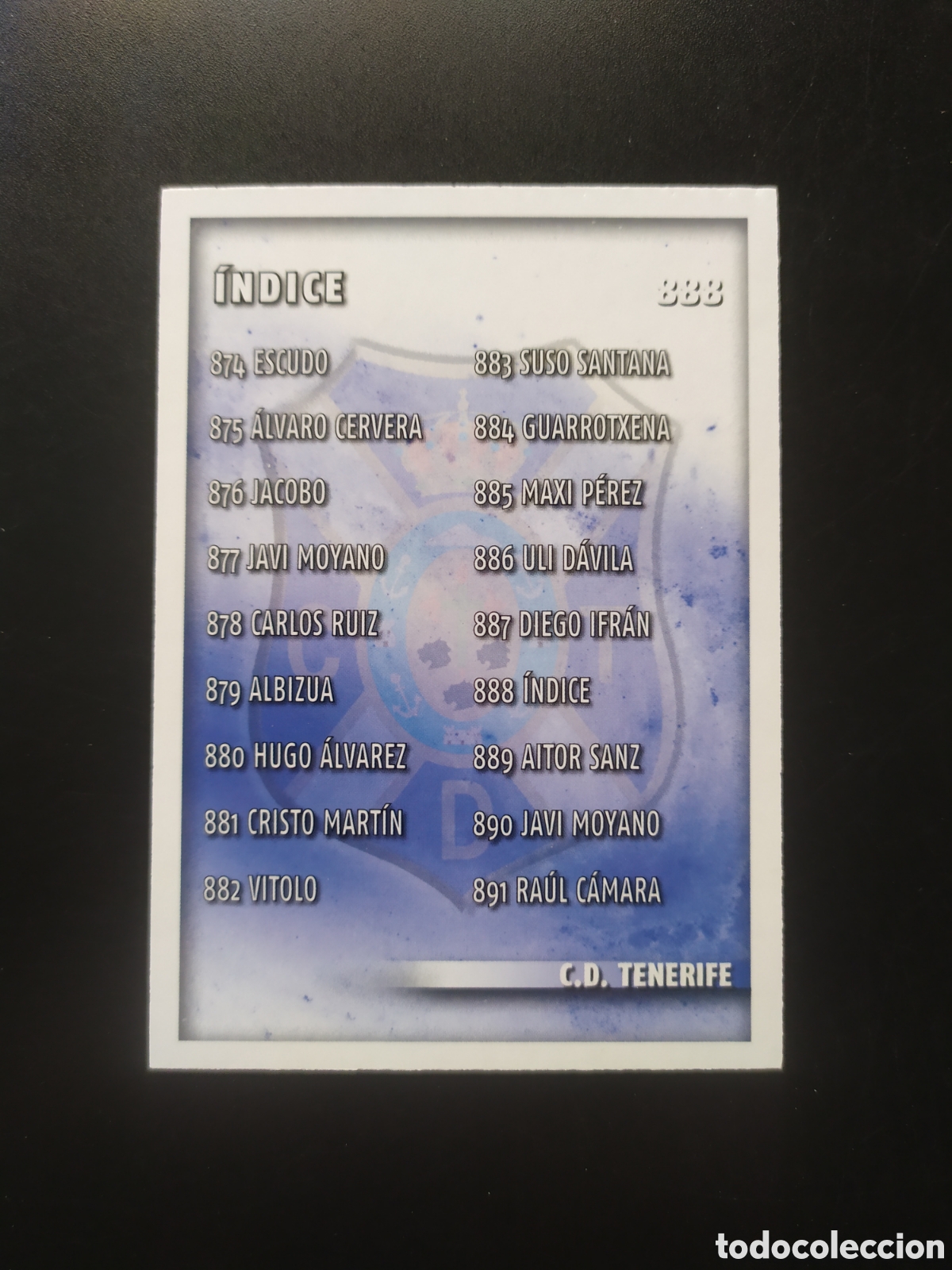 Cromos de F&uacute;tbol: Mundicromo fichas Liga 2014 2015 14 15 indice n&deg; 888 Tenerife