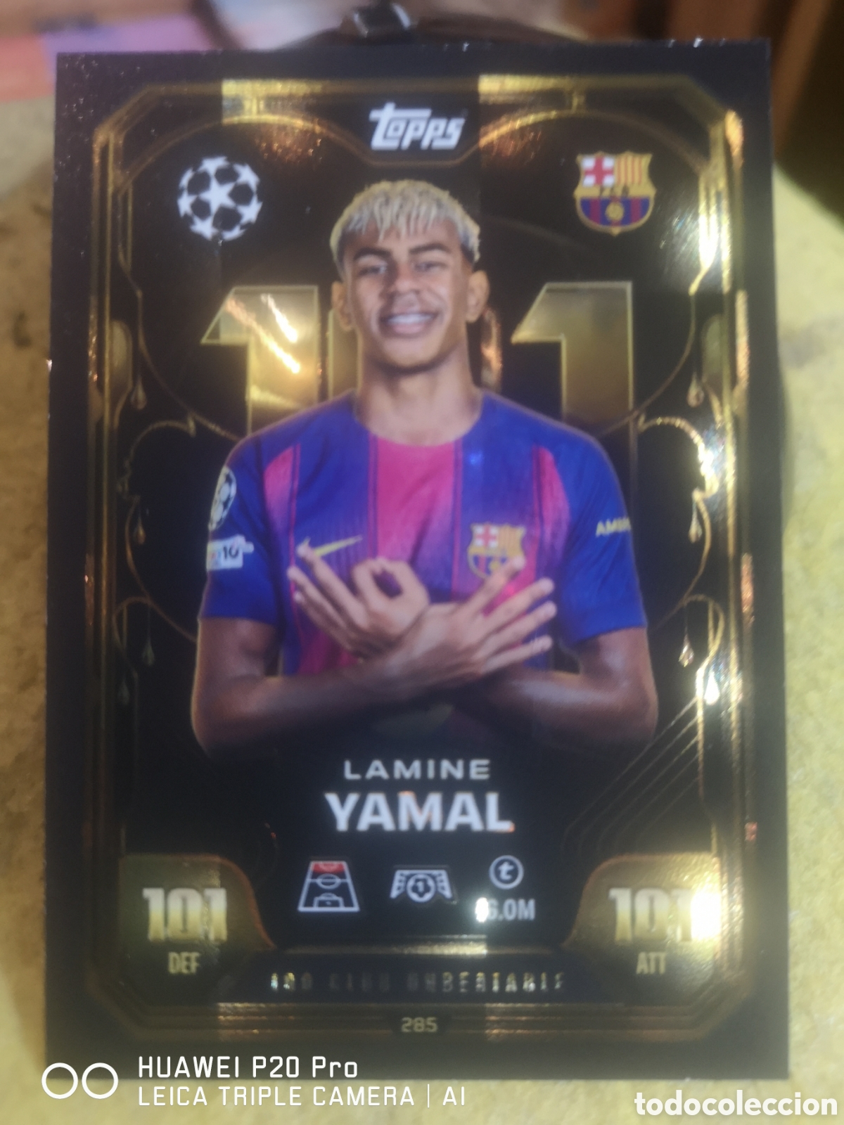 Cromos de F&uacute;tbol: MATCH ATTAX EXTRA 2025 2026 LAMINE YAMAL 100 CLUB UNBEATABLE BARCELONA 285