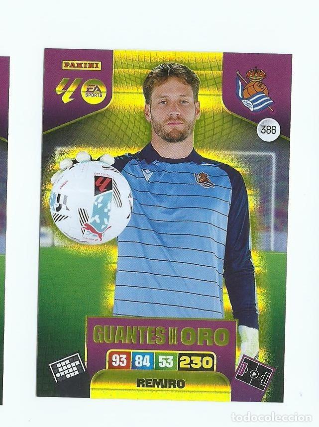Cromos de F&uacute;tbol: ADRENALYN 2025/2026 386 REMIRO REAL SOCIEDAD &rdquo;&rdquo;GUANTES ORO &rdquo;&rdquo;&rdquo; NUEVO PERFECTO