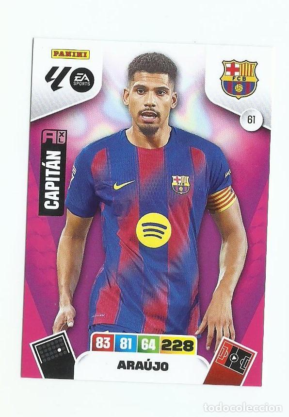 Cromos de F&uacute;tbol: ADRENALYN 2025/2026 61 ARAUJO BARCELONA, NUEVO PERFECTO
