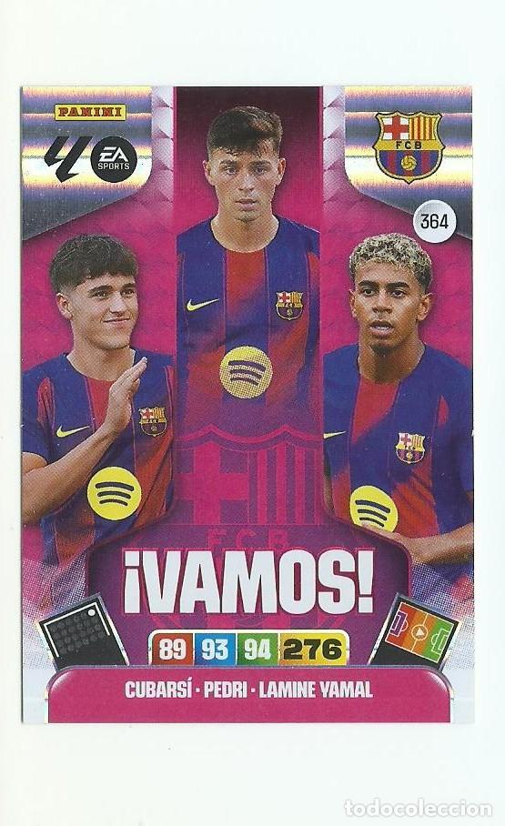 Cromos de F&uacute;tbol: ADRENALYN 2025/2026 364 BARCELONA &rdquo;&rdquo;&rdquo;VAMOS&rdquo;&rdquo; , NUEVO PERFECTO