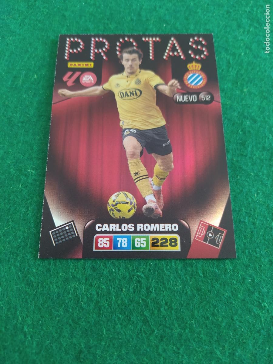 Cromos de F&uacute;tbol: actualizacion de adrenalyn 2025 2026 nuevo protas n&ordm; 512 carlos romero espanyol