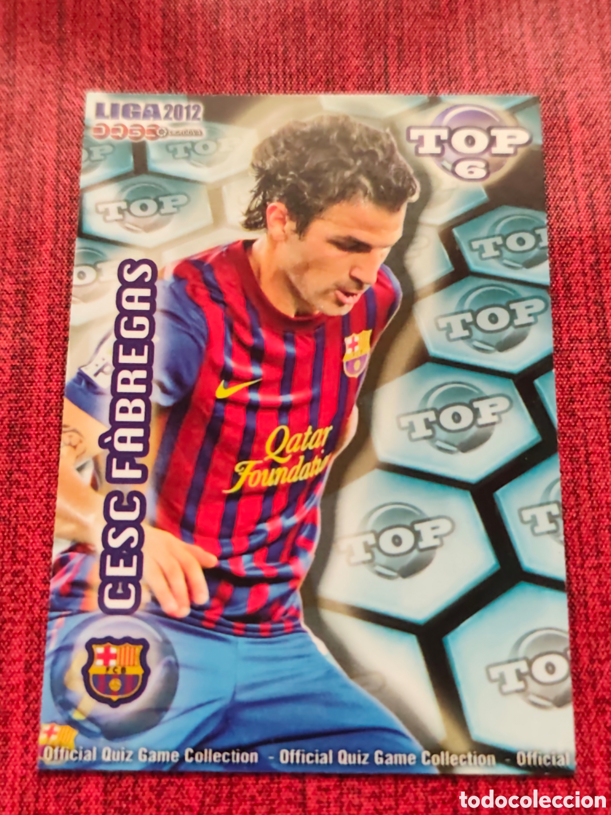 Cromos de F&uacute;tbol: 586 CESC F&Aacute;BREGAS FC BARCELONA TOP AZUL MATE MUNDICROMO QUIZ GAME 2011 2012