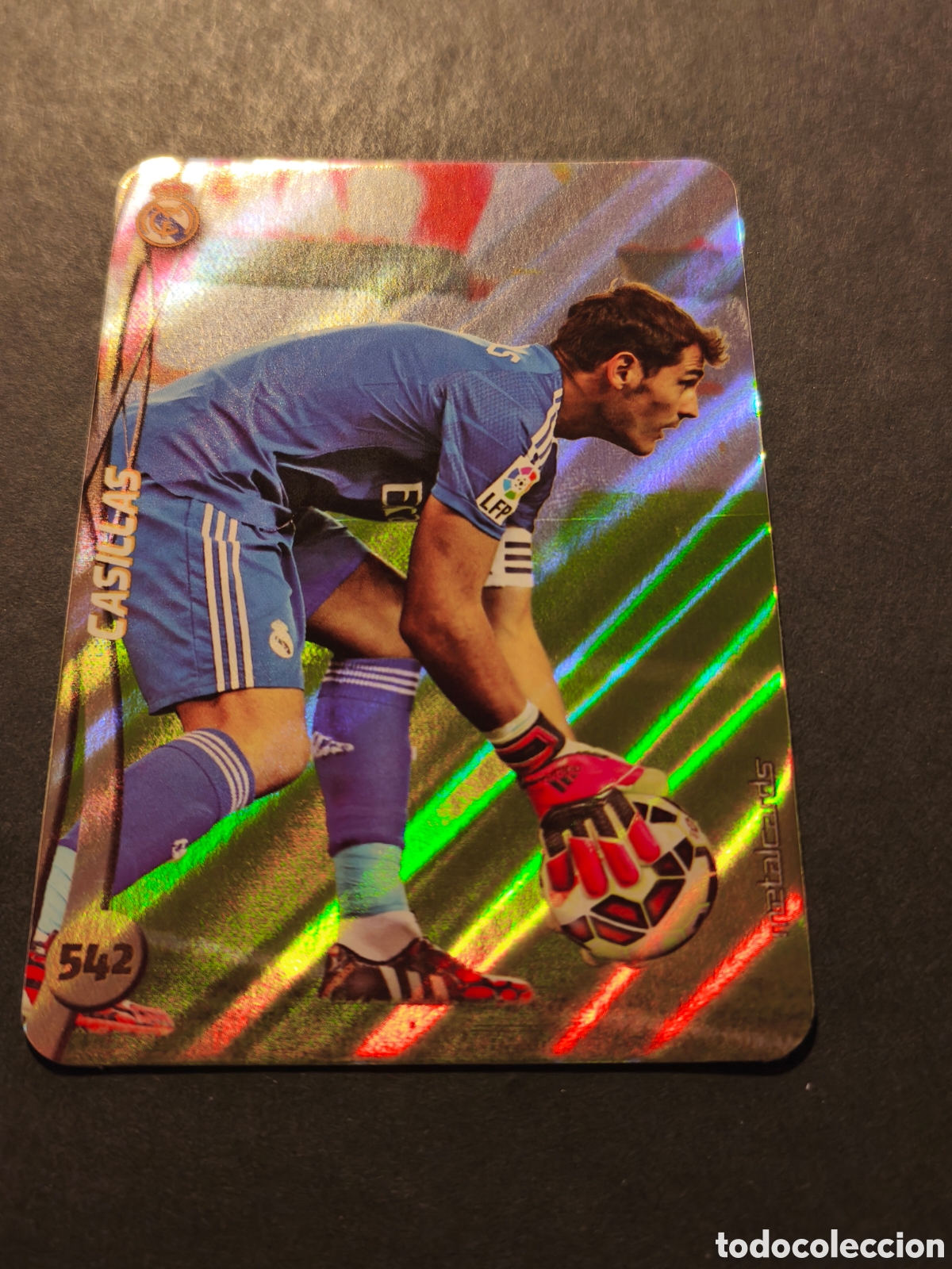 Cromos de F&uacute;tbol: 542 IKER CASILLAS REAL MADRID MUNDICROMO LAS FICHAS DE LA LIGA 2015 Top Versi&oacute;n diagonales