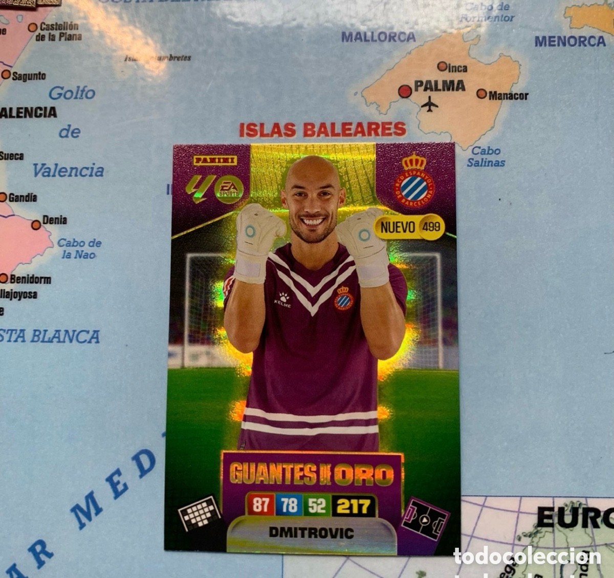 Cromos de F&uacute;tbol: Dmitrovic nuevo guantes de oro n&uacute;mero 499 Del Espa&ntilde;ol cromo adrenalyn XL 25-26 2025-2026