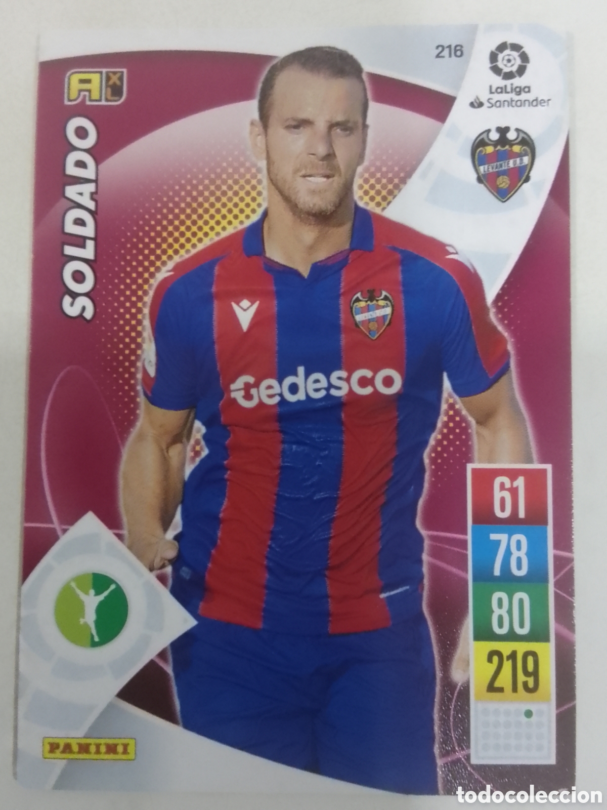 Cromos de F&uacute;tbol: Adrenalyn XL 2021-22 n&deg; 216 Soldado &bull; Levante.
