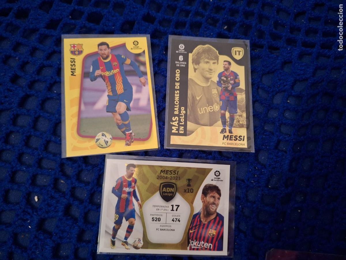 Cromos de F&uacute;tbol: 2021 22 ESTE PANINI LOTE NUNCA PEGADO NUEVOS MESSI ADN BALONES ORO ISLA #3