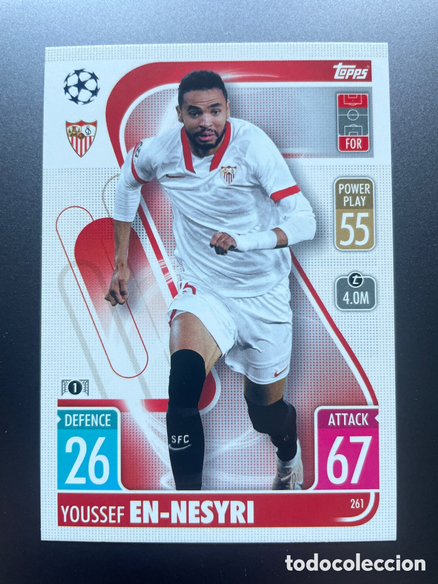 Cromos de F&uacute;tbol: En-Nesyri 261 Match Attax 2021-22 2021 2022 Topps Sevilla