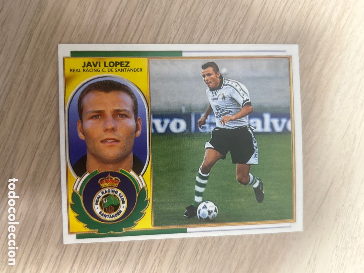 Cromos de F&uacute;tbol: JAVI LOPEZ RACING SANTANDER FICHAJE 19 VERSION COMILLAS LIGA ESTE 1996 1997 96 97 NUNCA PEGADO