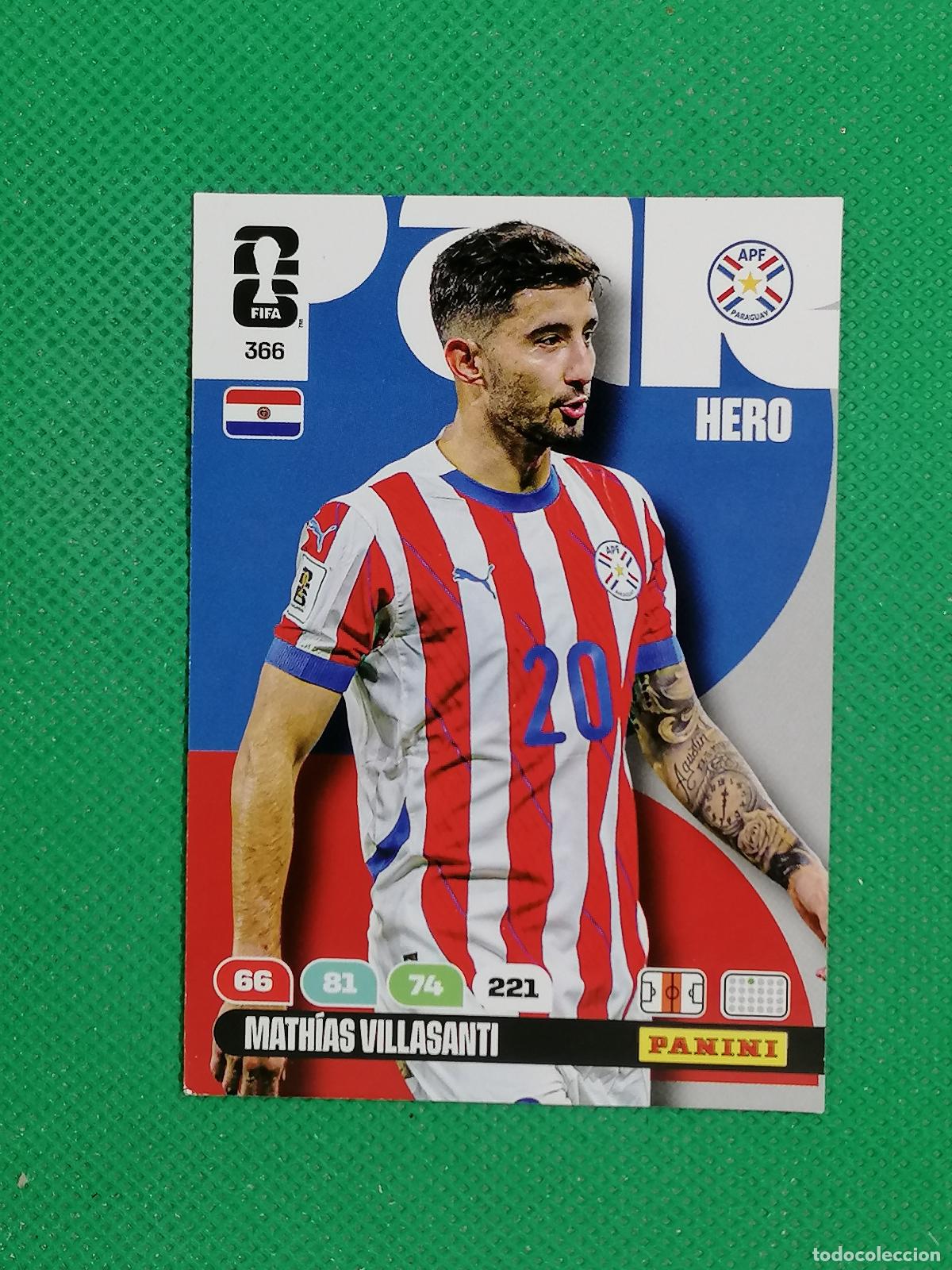Cromos de F&uacute;tbol: 366 MATHIAS VILLASANTI PARAGUAY HERO ⚽ PANINI ADRENALYN FIFA WORLD CUP 26 2026 ⚽