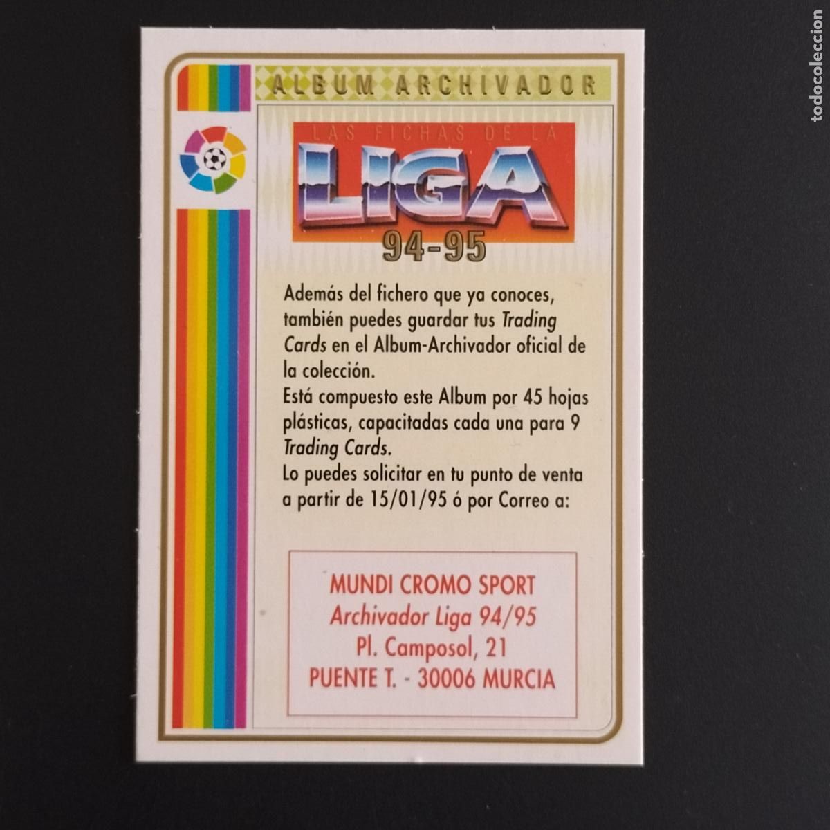 Cartes &agrave; collectionner de Football: VERSION SIN PUNTO FICHA BONO ALBUM ARCHIVADOR CROMOS MUNDICROMO LIGA FUTBOL 1994 1995 94 95