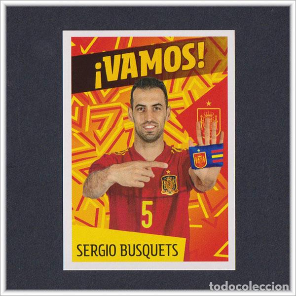Cromos de F&uacute;tbol: FIFA WORLD CUP 2022 QATAR MUNDIAL COLECCI&Oacute;N OFICIAL SERGIO BUSQUETS N&ordm; 22 ESPA&Ntilde;A IDOLOS DE LA ROJA