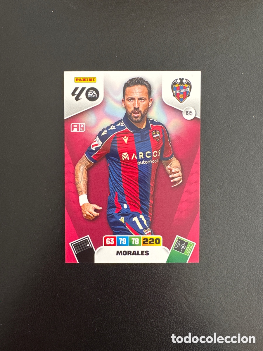Cromos de F&uacute;tbol: MORALES LEVANTE N&Uacute;MERO 195 ADRENALYN 2025 2026