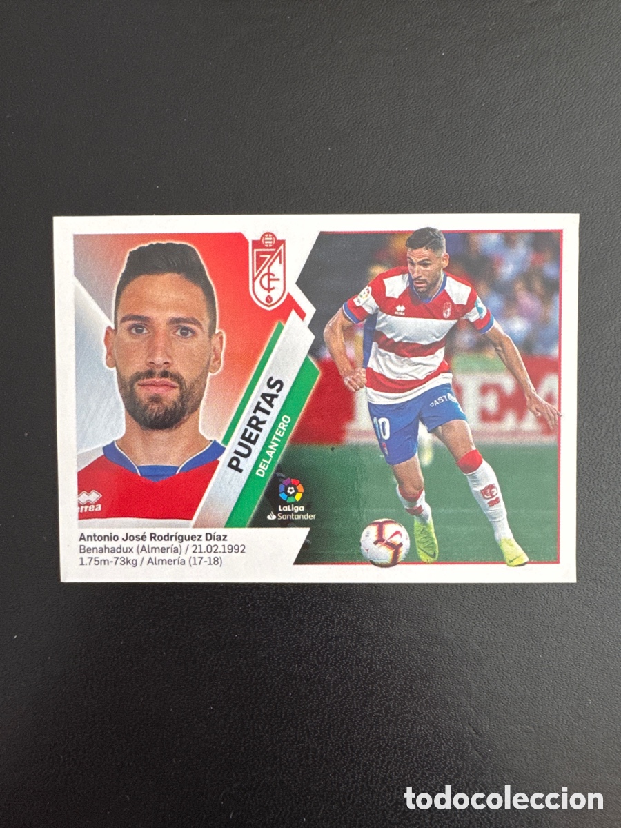Fu&szlig;ball-Sticker: PUERTAS GRANADA N&Uacute;MERO 15 LIGA ESTE 2019 2020