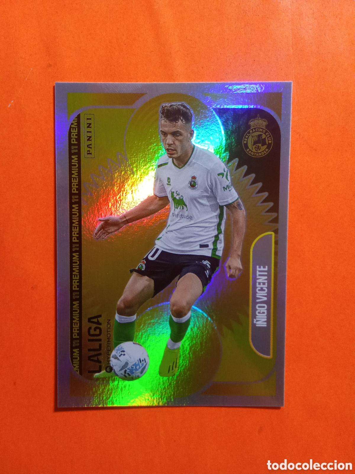 Cromos de F&uacute;tbol: CROMO &Iacute;&Ntilde;IGO VICENTE RACING PREMIUM LIGA HYPERMOTION 25-26