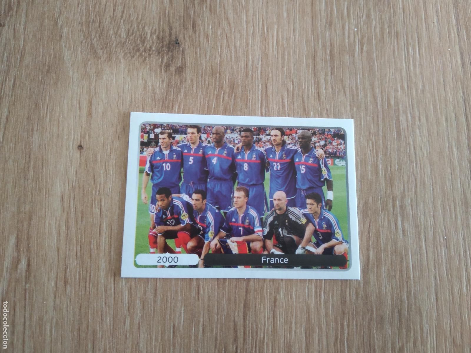 Fu&szlig;ball-Sticker: 533 EQUIPO PLANTILLA FRANCIA 2000 CROMO FUTBOL PANINI EURO 2012 EURCOPA FONDO BLANCO