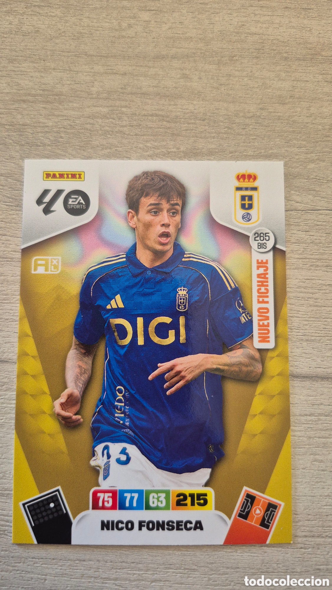 Cromos de F&uacute;tbol: N&deg;265Bis Oviedo Nico Fonseca Adrenalyn 25/26