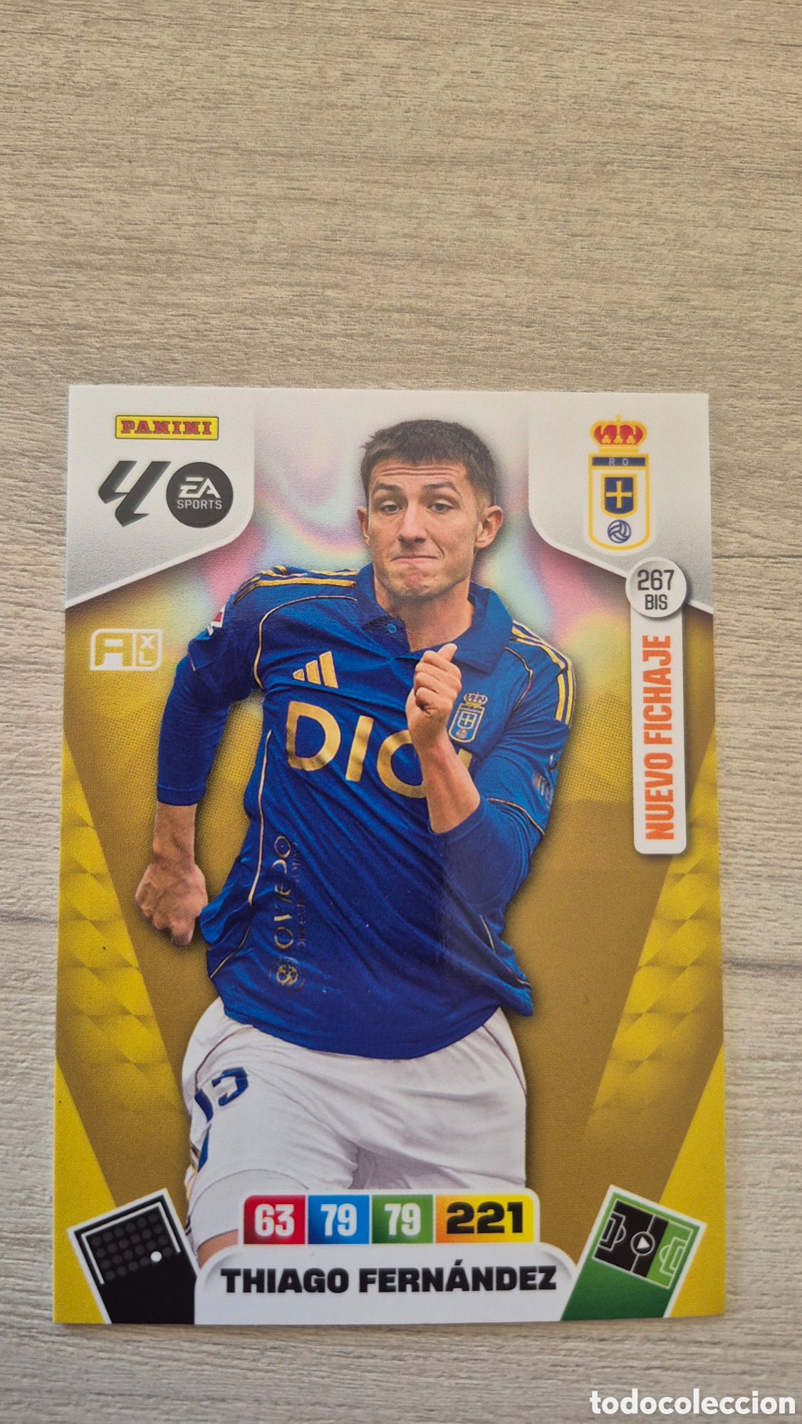 Cromos de F&uacute;tbol: N&deg;267Bis Oviedo Thiago Fern&aacute;ndez Adrenalyn 25/26