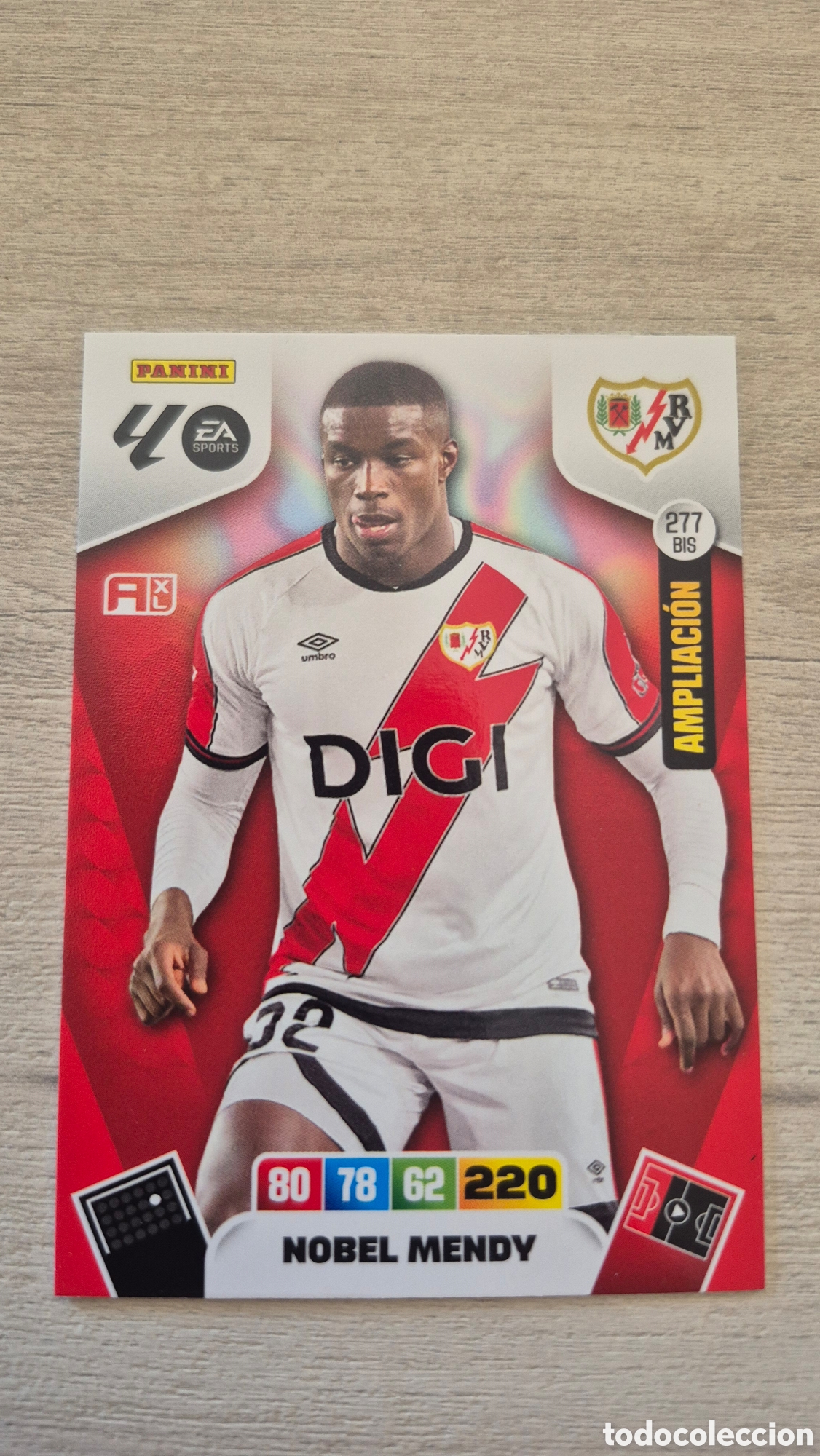 Cromos de F&uacute;tbol: N&deg;277Bis Rayo Vallecano Nobel Mendy Adrenalyn 25/26