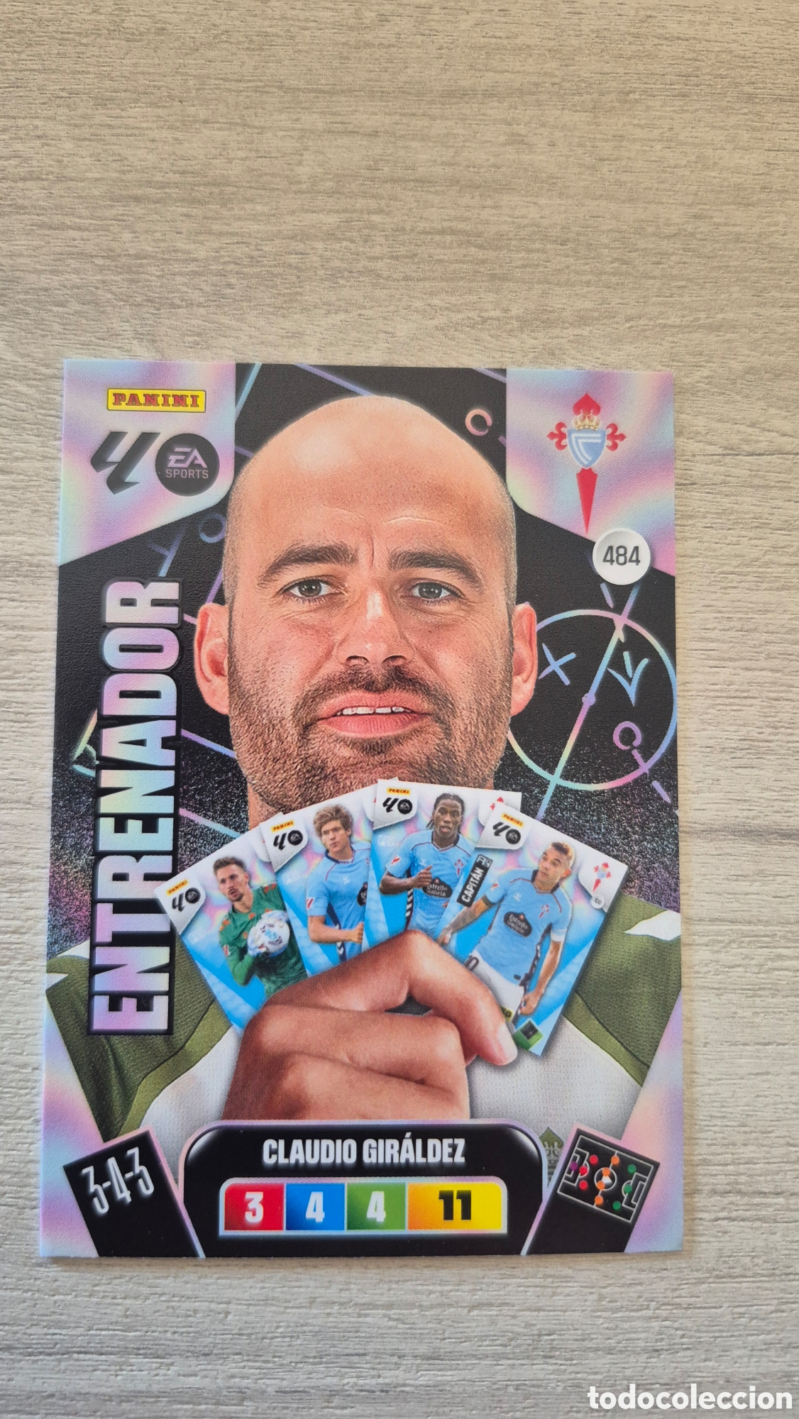 Cromos de F&uacute;tbol: N&deg;484 Celta de Vigo Claudio Giraldez Adrenalyn 25/26