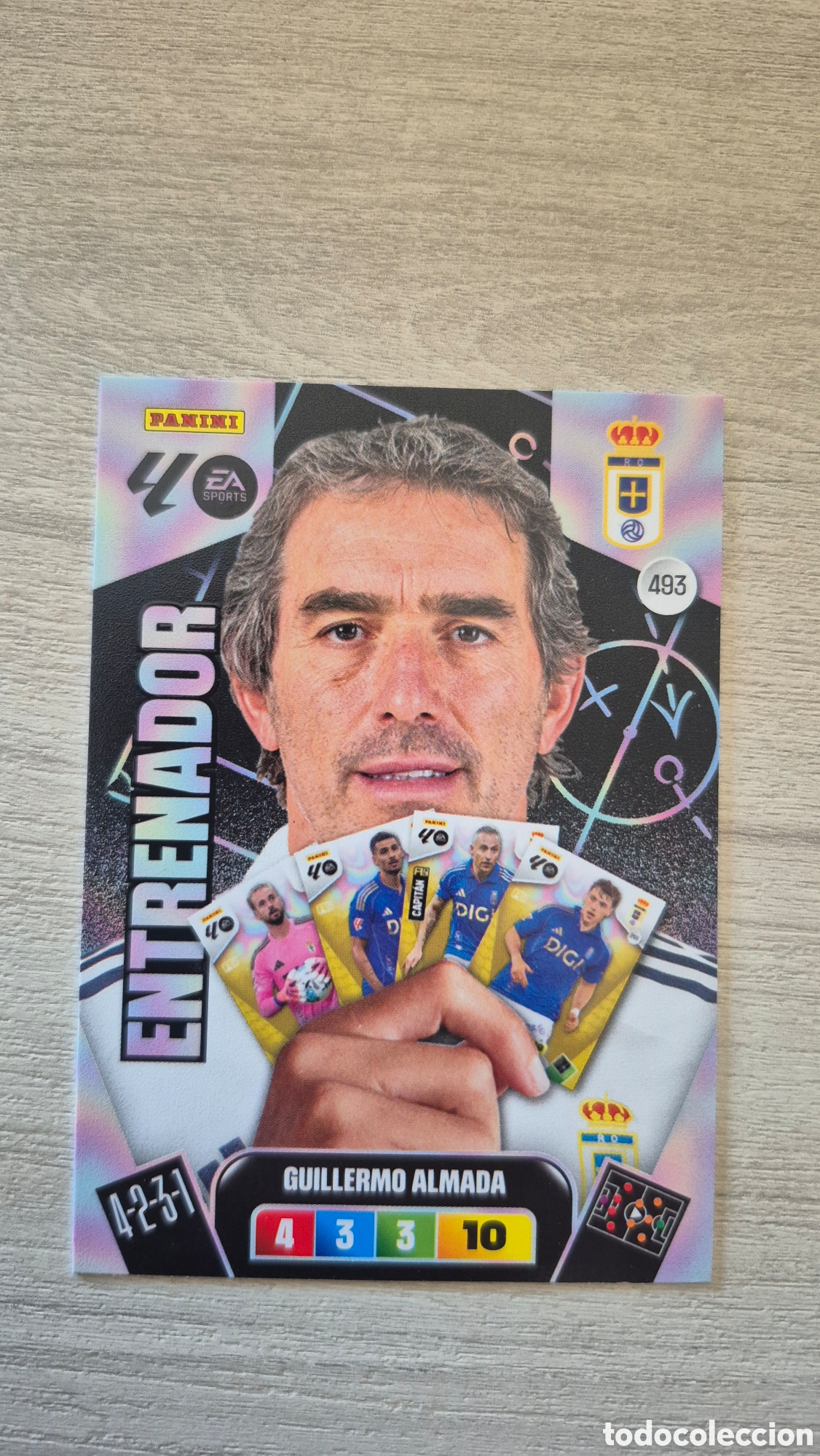 Cromos de F&uacute;tbol: N&deg;493 Oviedo Guillermo Almada Adrenalyn 25/26