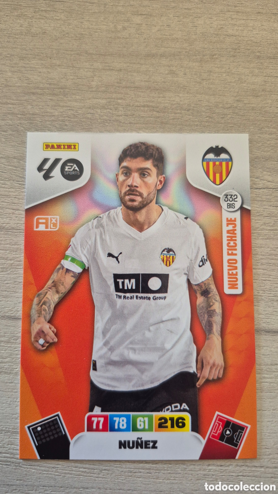 Cromos de F&uacute;tbol: N&deg;332Bis Valencia Nu&ntilde;ez Adrenalyn 25/26