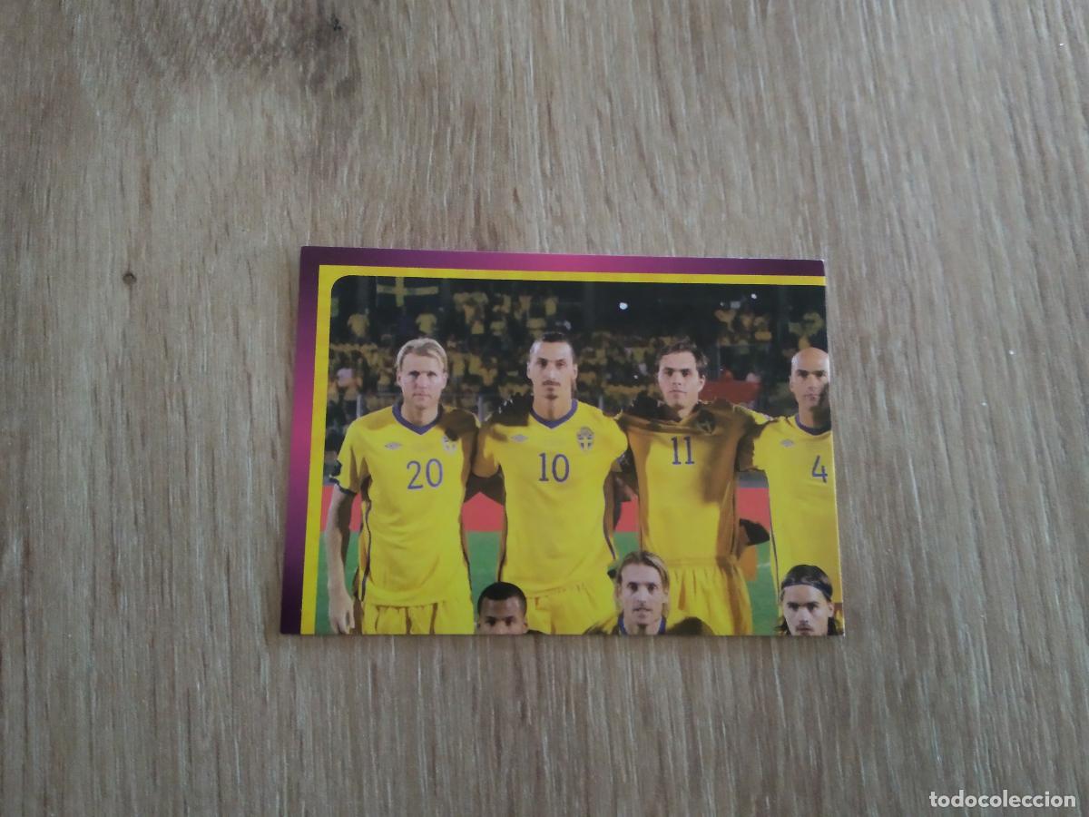 Cromos de F&uacute;tbol: 428 EQUIPO PLANTILLA SUECIA CROMO FUTBOL PANINI EURO 2012 EURCOPA FONDO LILA