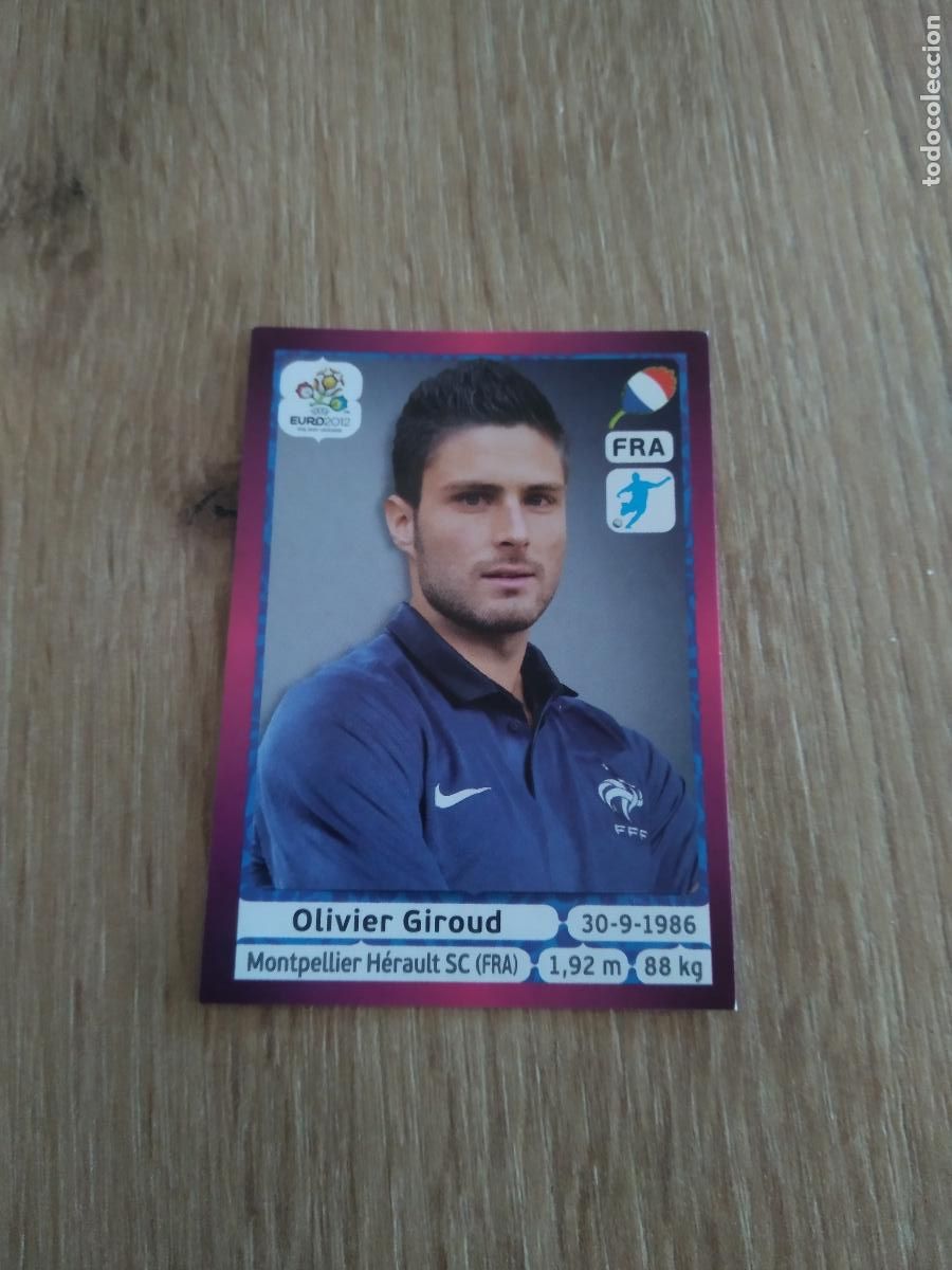 Cromos de F&uacute;tbol: 477 GIROUD FRANCIA CROMO FUTBOL PANINI EURO 2012 EURCOPA FONDO LILA