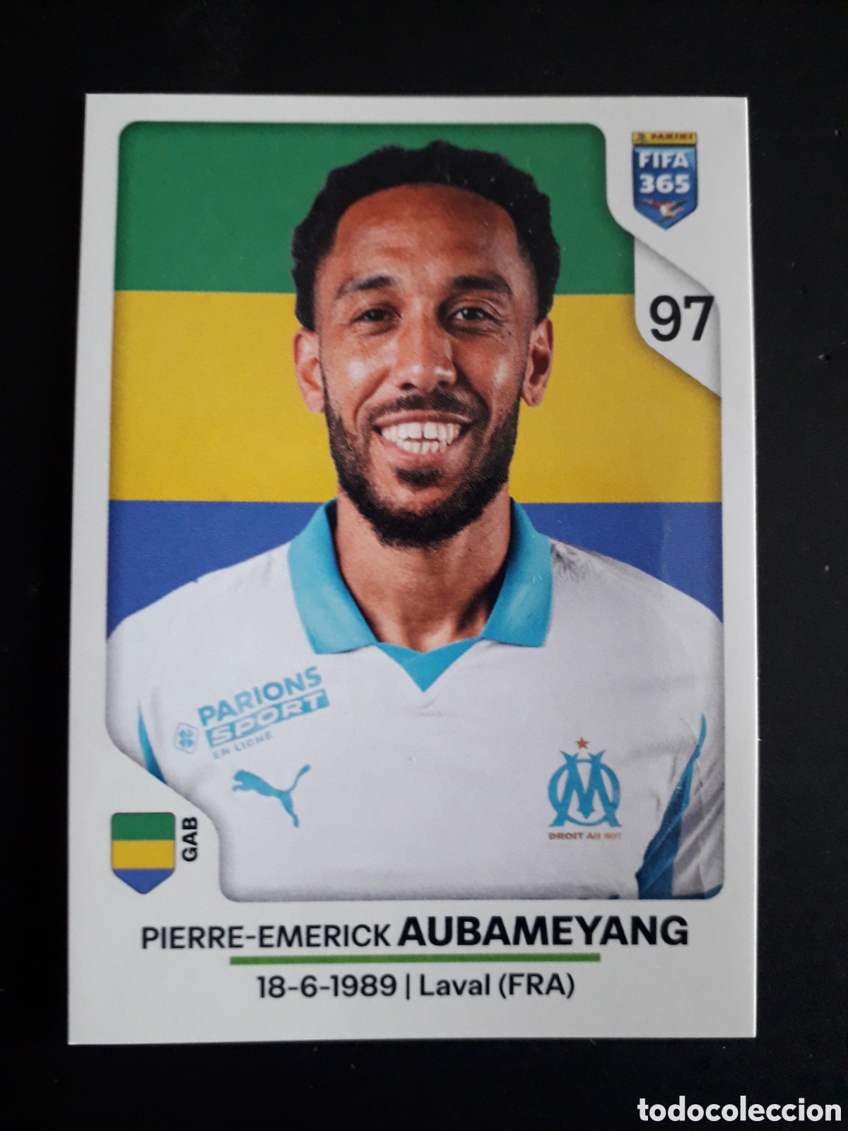 Football Stickers: AUBAMEYANG OLYMPIQUE DE MARSELLA, N&deg; 132 FIFA 365 STICKER 2026 PEDIDO M&Iacute;NIMO 3&euro;
