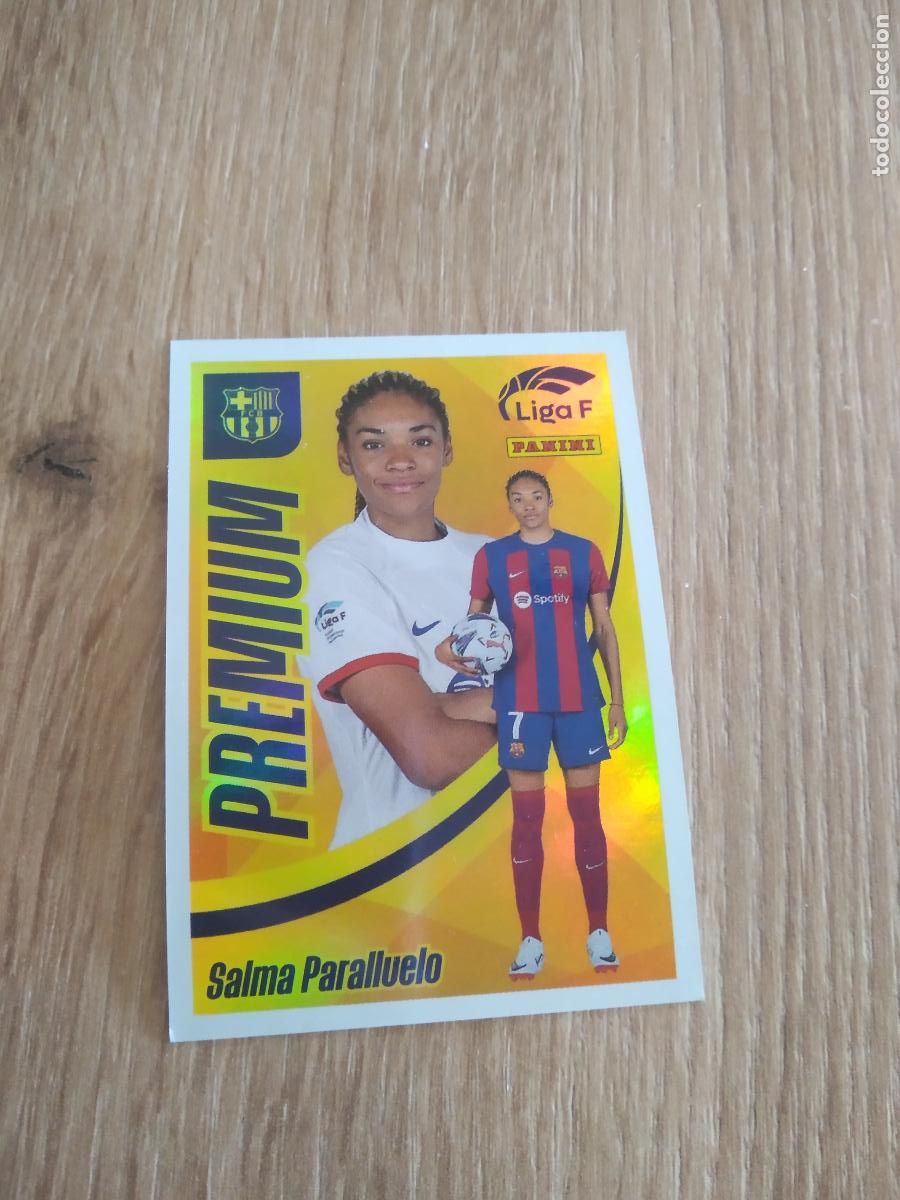 Cromos de Futebol: SALMA PARALLUELO BARCELONA BAR&Ccedil;A PREMIUM CROMO PANINI LIGA F 2023-2024 FUTBOL FEMENINO 23-24 WOMEN