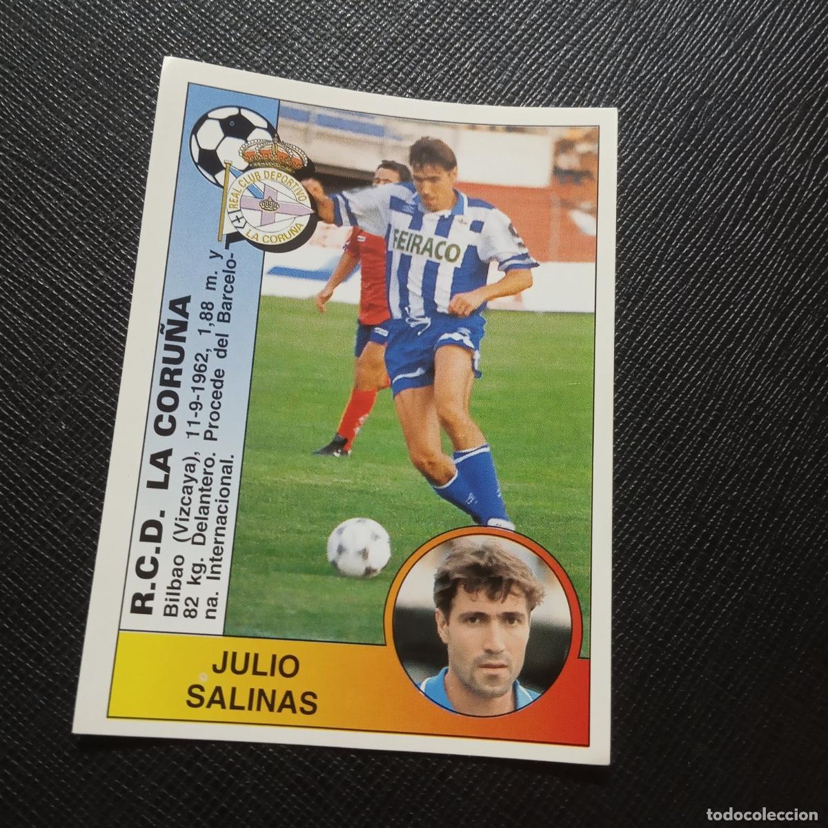 Cartes &agrave; collectionner de Football: 162 JULIO SALINAS DEPORTIVO PANINI 1994 1995 CROMO FUTBOL LIGA 94 95 - SIN PEGAR - A176 PG21