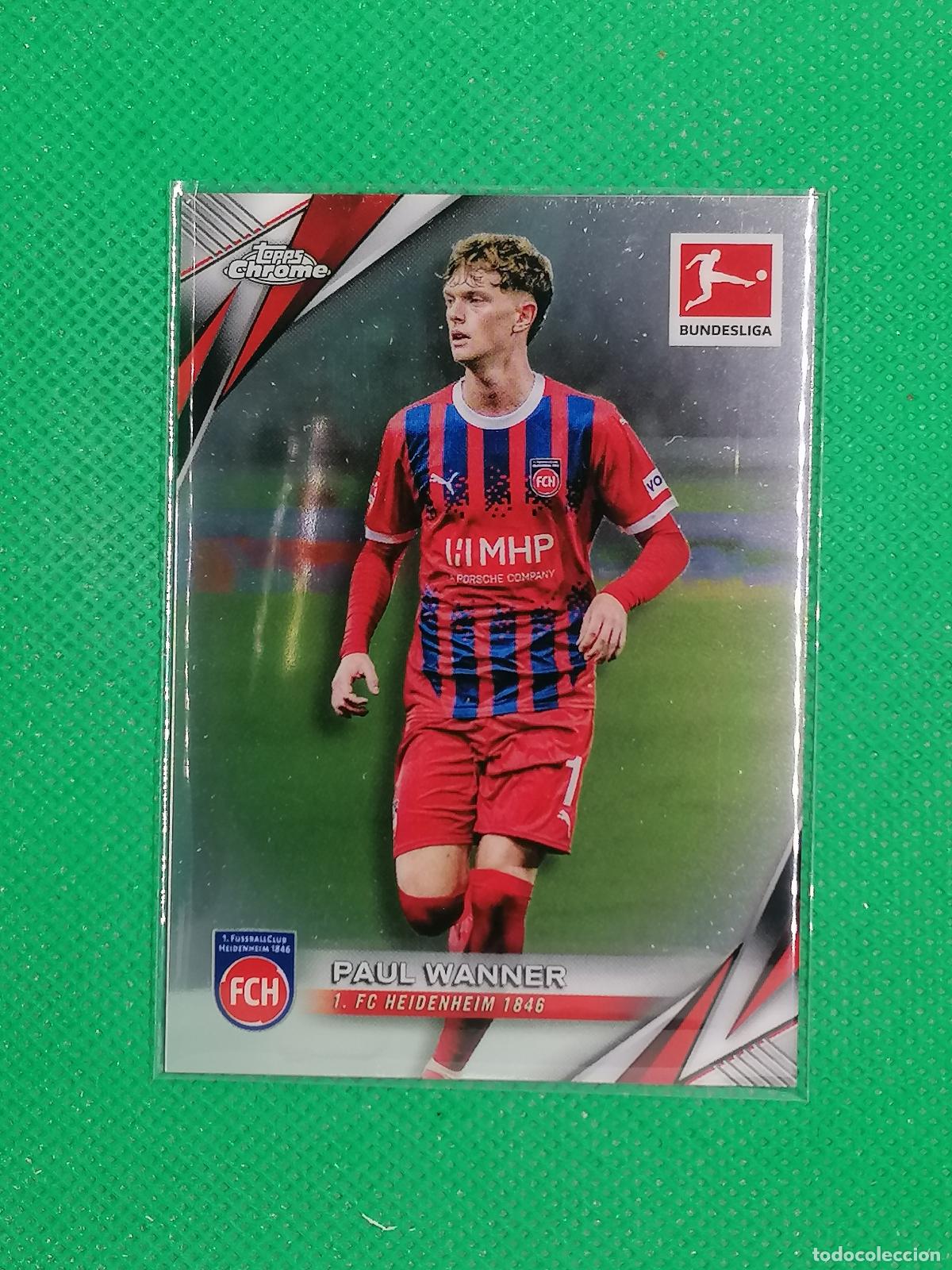 Cartes &agrave; collectionner de Football: 43 PAUL WANNER HEINDENHEIM 1846 ⚽ TOPPS CHROME BUNDESLIGA 24 25 2024 2025 ⚽