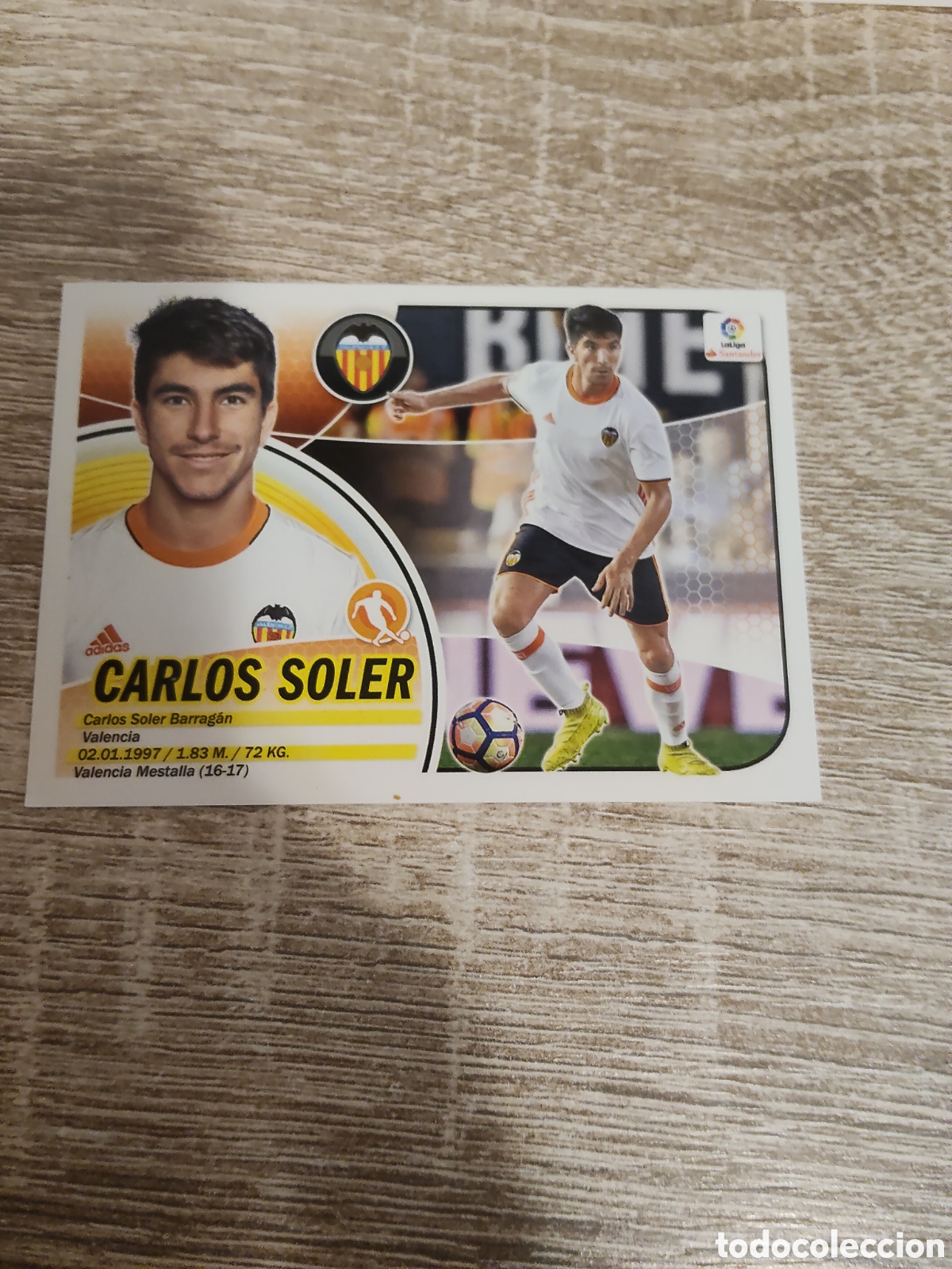 Cartes &agrave; collectionner de Football: Carlos Soler Valencia fichaje de invierno liga 2016 2017 16 17 ediciones este