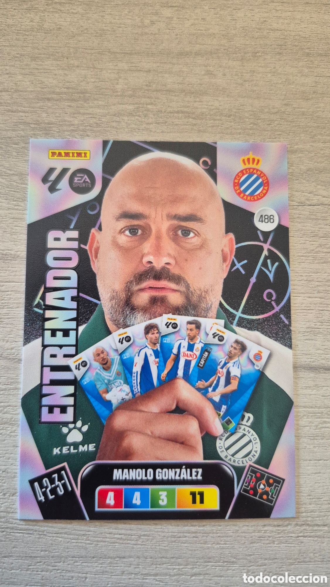 Cartes &agrave; collectionner de Football: N&deg;486 Espanyol Manolo Gonz&aacute;lez Adrenalyn 25/26