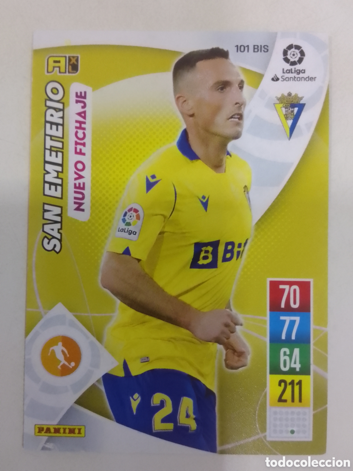 Cromos de F&uacute;tbol: Adrenalyn XL 2021-22 n&deg; 101 BIS San Emeterio &bull; C&aacute;diz. NUEVO FICHAJE.