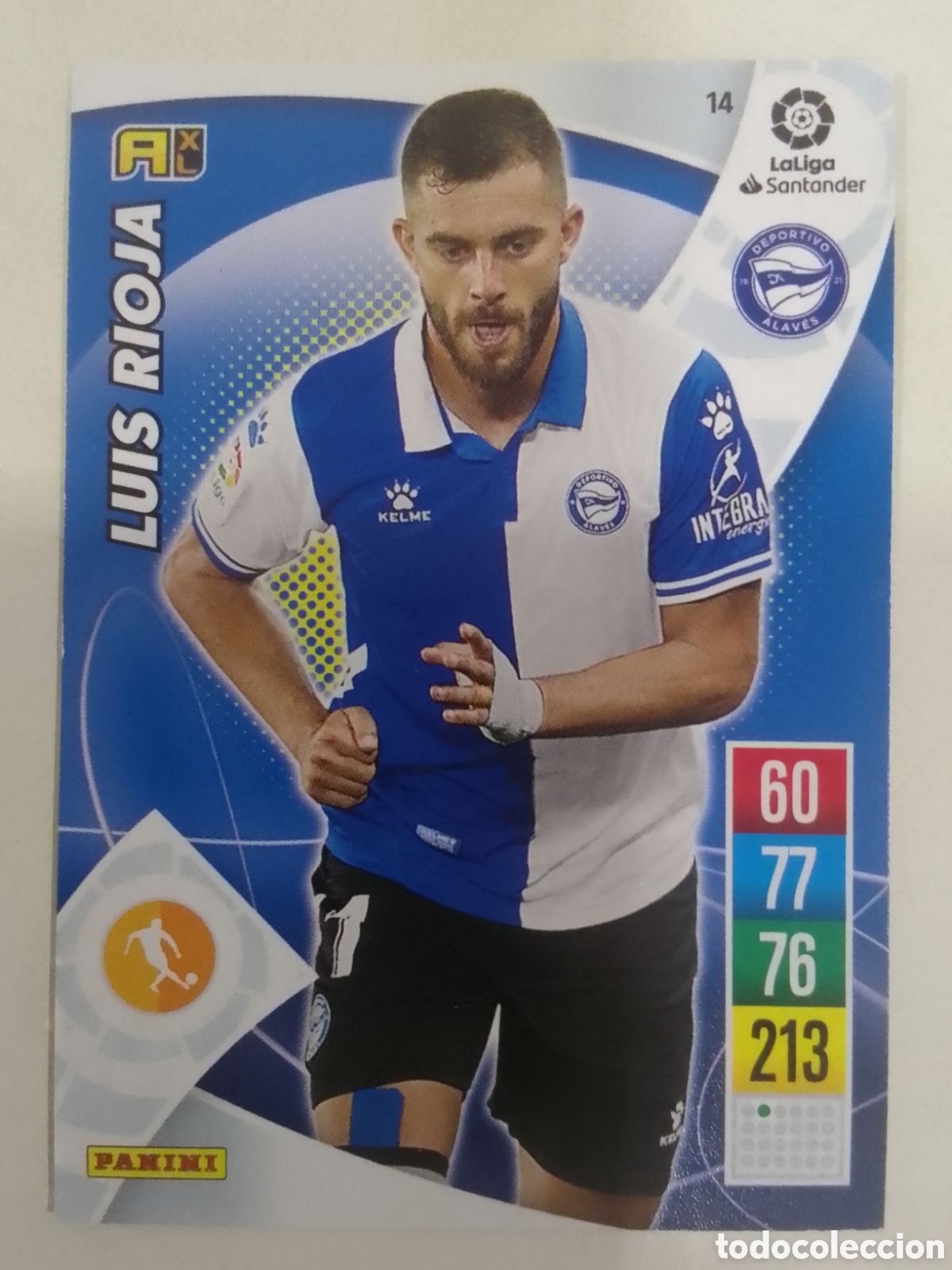 Cromos de F&uacute;tbol: Adrenalyn XL 2021-22 n&deg; 14 Luis Rioja &bull; Alav&eacute;s.