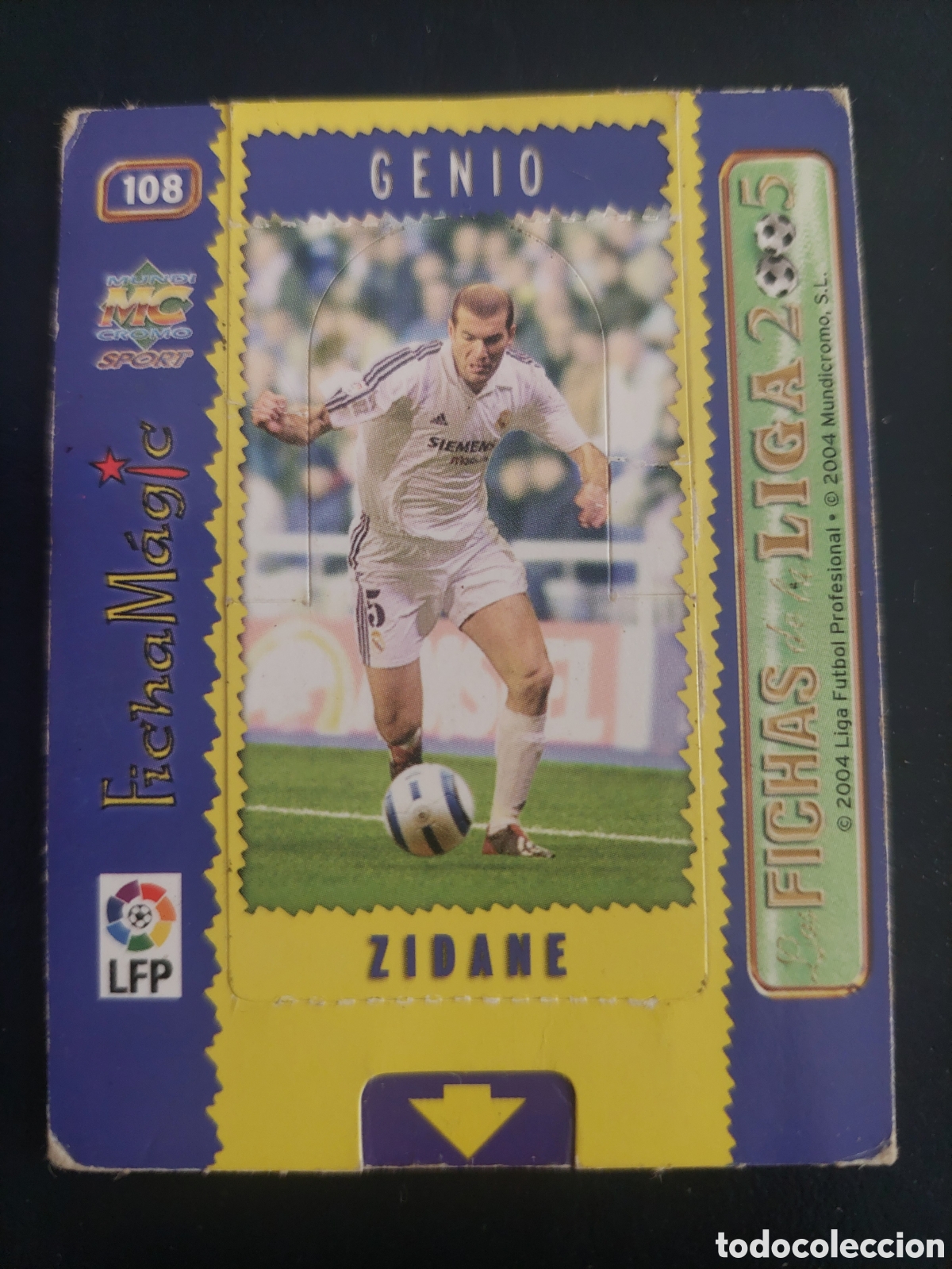 Cromos de F&uacute;tbol: Mundicromo Fichas 2004/05 #108 Zinedine Zidane REAL MADRID