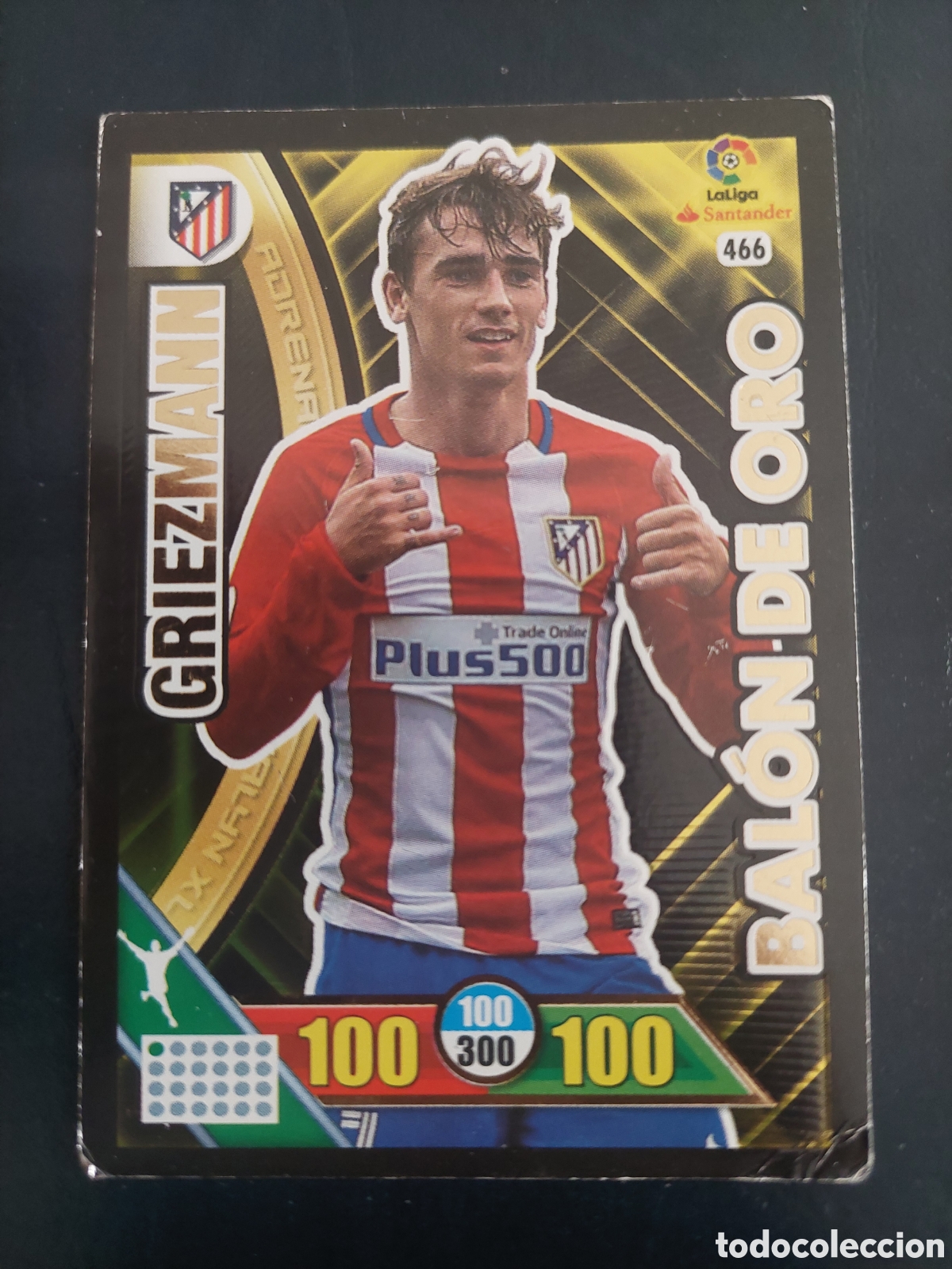 Cromos de F&uacute;tbol: La Liga Santander 2016/17 Adrenalyn XL #466 Antoine Griezmann BALON DE ORO ATLETICO MADRID