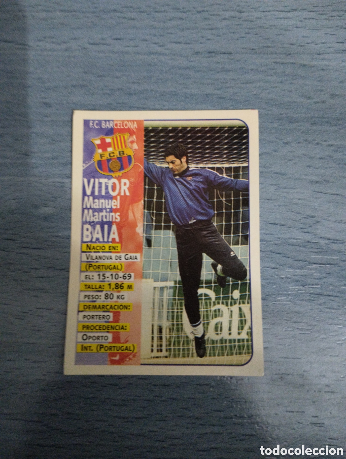 Cromos de Futebol: Cromo Panini liga 98 99 V&iacute;tor Baia 27 Barcelona sin pegar